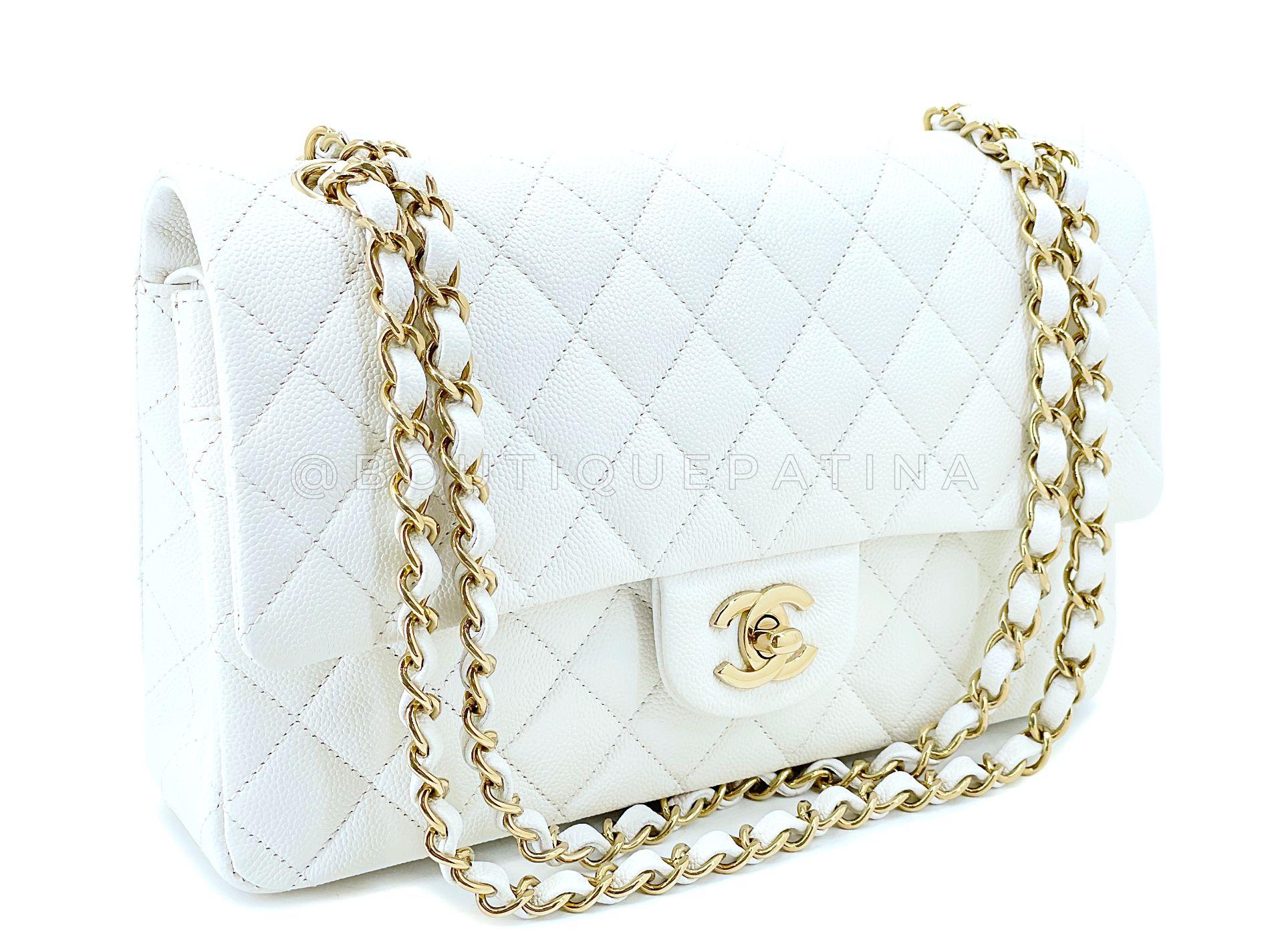 Store item: 68641
The iconic holy grail bag is the Chanel Classic Flap. Coveted for its simplicity and elegance - woven chain double strap that can be worn short or long, turnlock CC clasp, lambskin interior.

Now called the 11.12 bag in their most