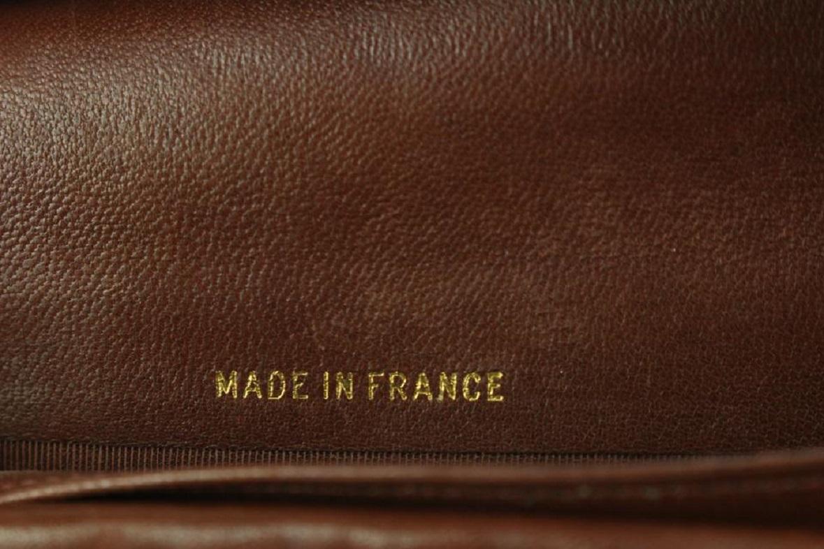 Chanel Bordeauxfarbene lange Brieftasche aus Leder mit CC-Logo 105c18 Damen im Angebot