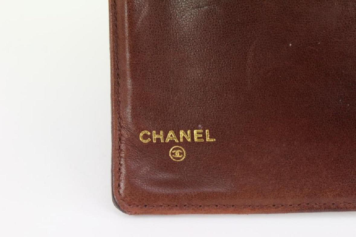 Chanel - Portefeuille long en cuir caviar bordeaux avec logo CC 105c18 en vente 1