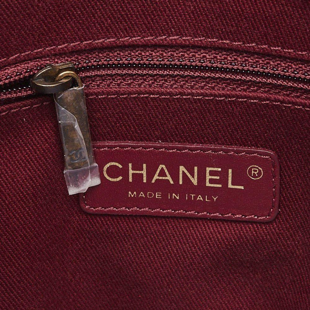 Brown Chanel Bordeaux Glazed Caviar Shiva Tote Bag