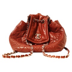 Chanel Bordeaux Leather Backpack