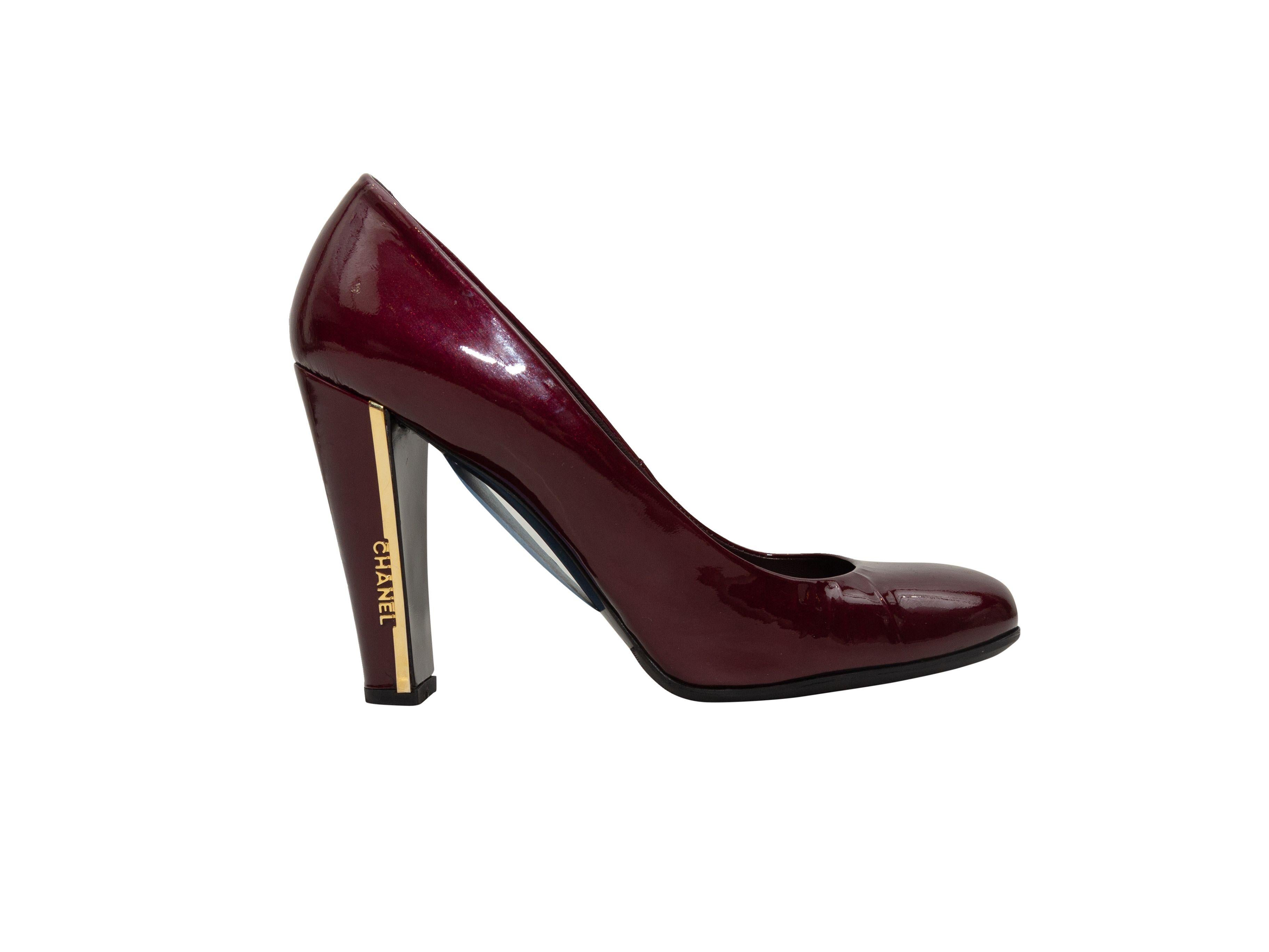 Chanel Bordeaux Patent Leather Pumps 2