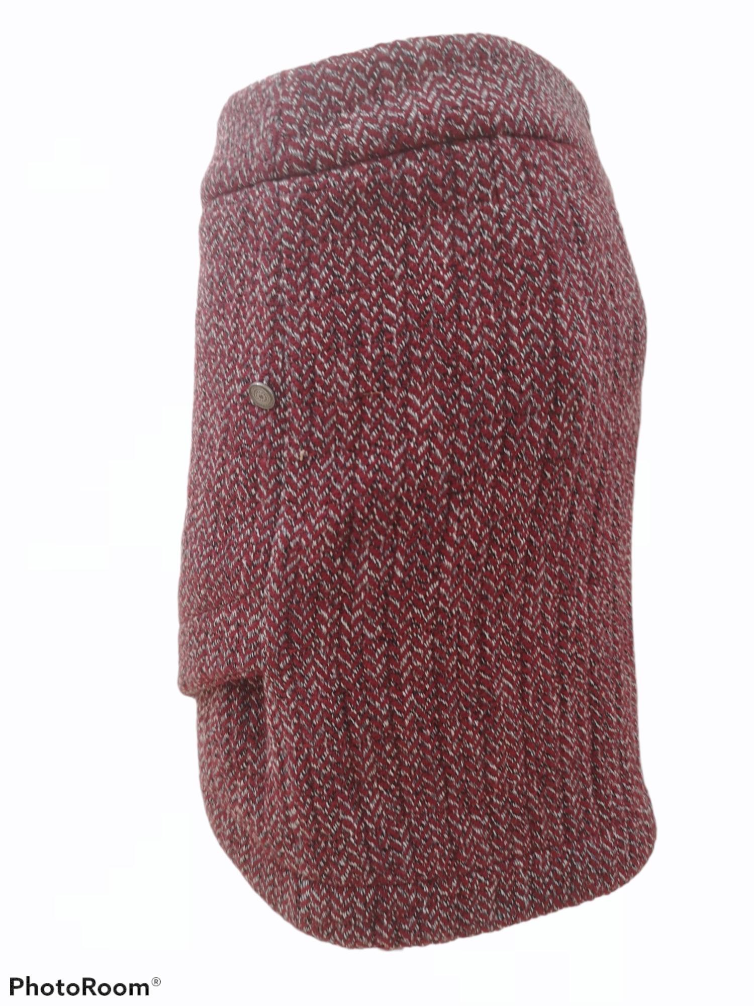 Chanel bordeaux wool skirt  2