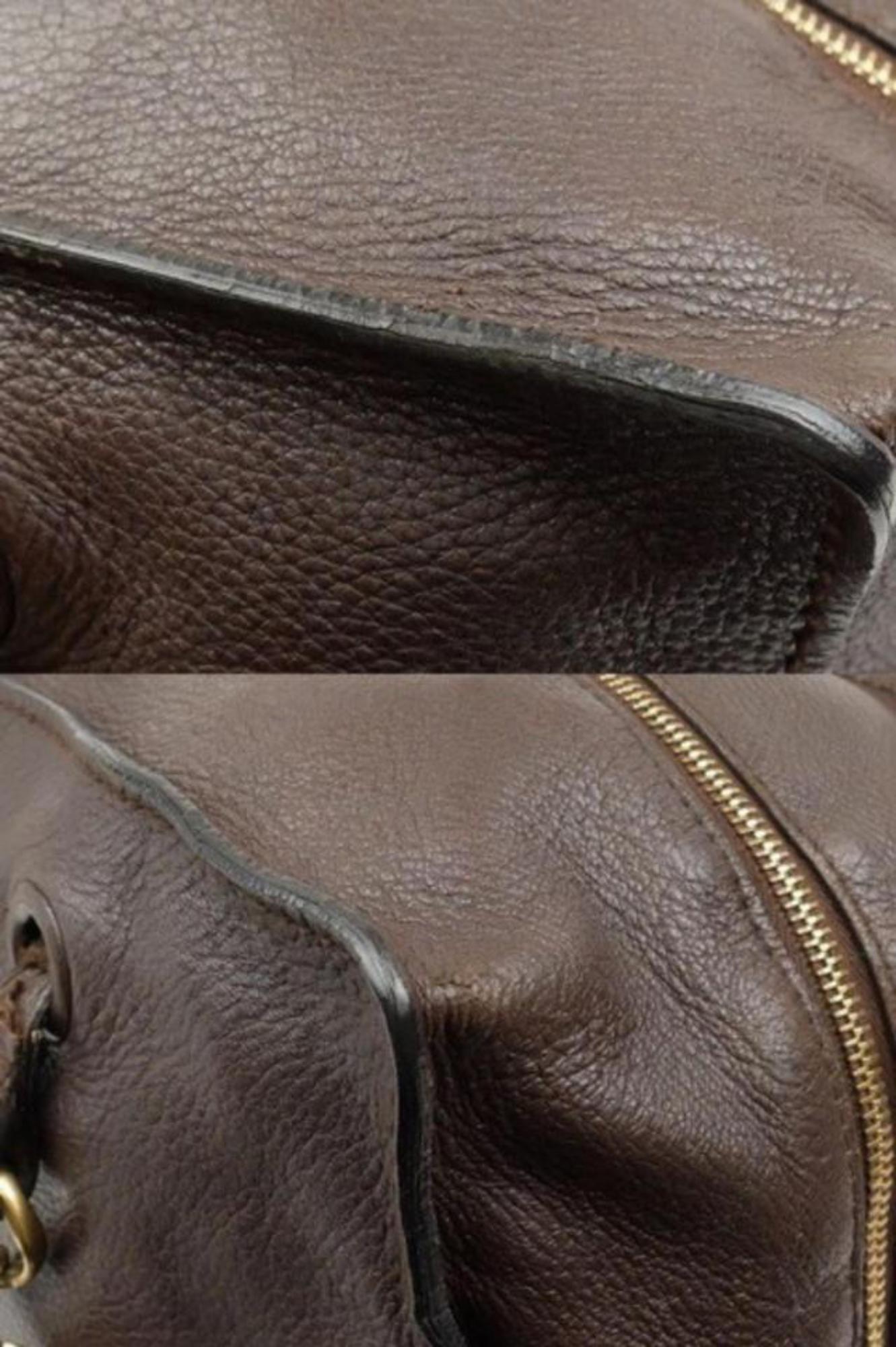 Chanel Boston 223850 Brown Leather Shoulder Bag For Sale 5