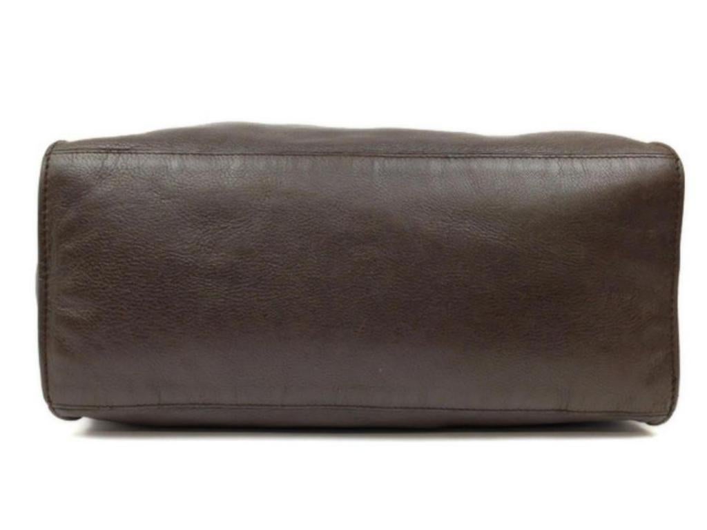 Chanel Boston 223850 Brown Leather Shoulder Bag For Sale 1