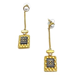 Chanel Bottle N°5 Stud Earrings in Gilt Metal