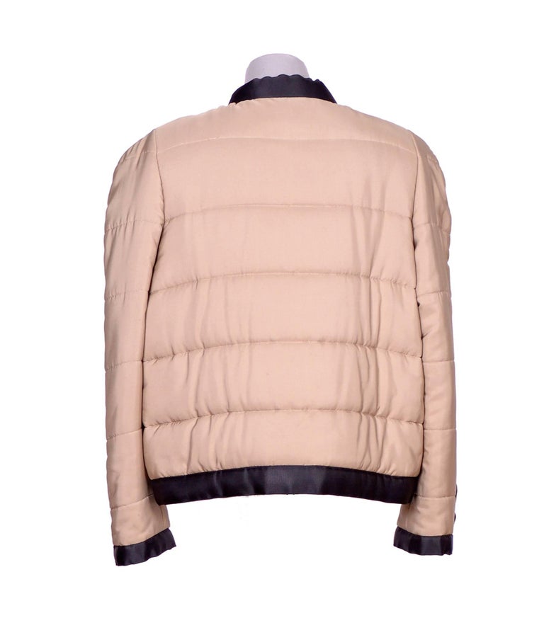 Chanel boutique vintage quilted puffer silk jacket, 1990s campaign at  1stDibs