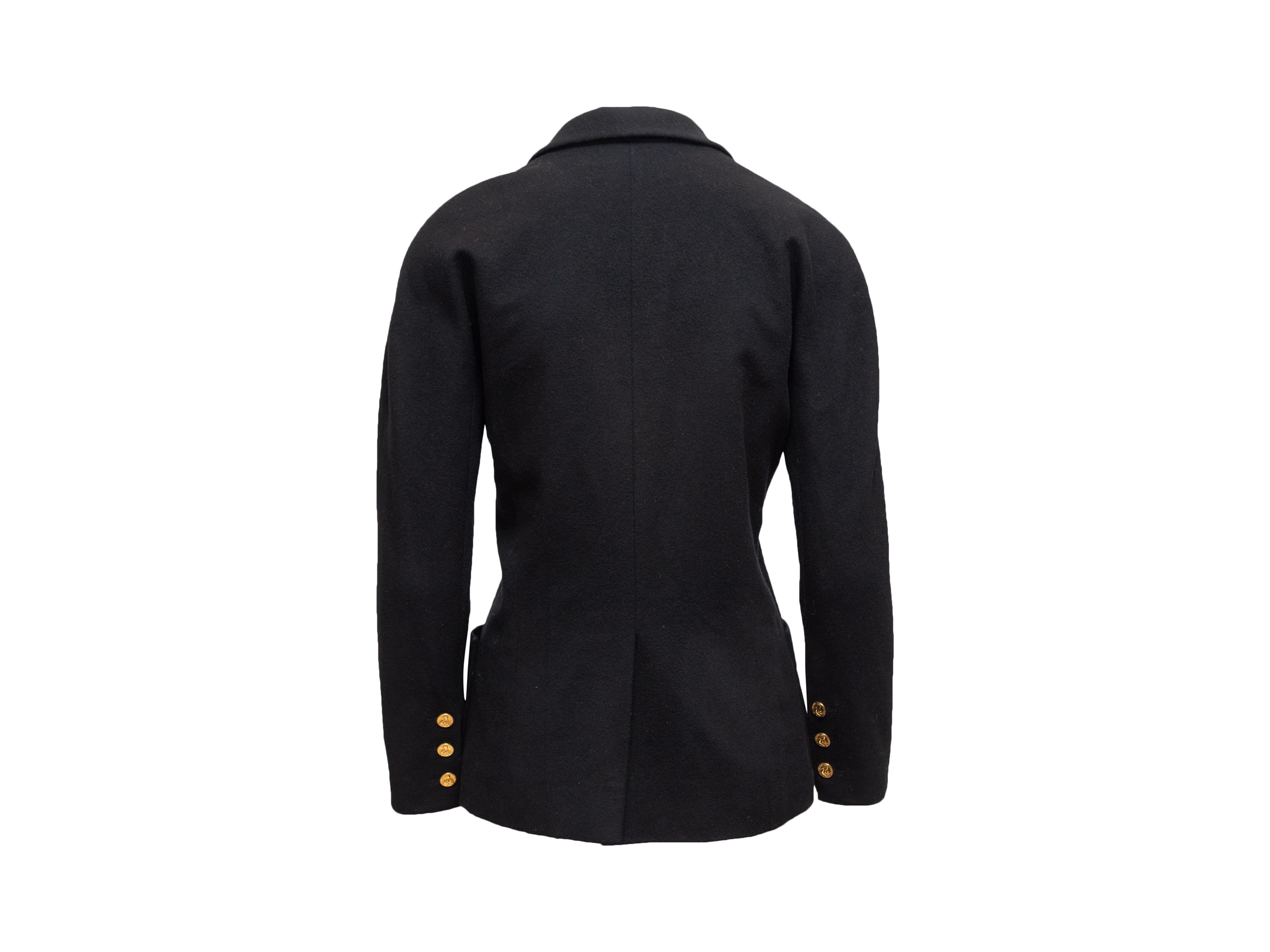 Schwarzer doppelreihiger Blazer aus der Chanel-Boutique 1