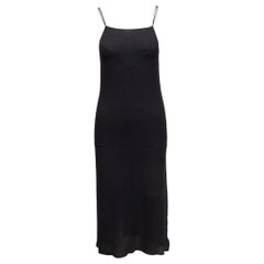 Chanel Boutique Black Fall 1997 Silk Slip Dress