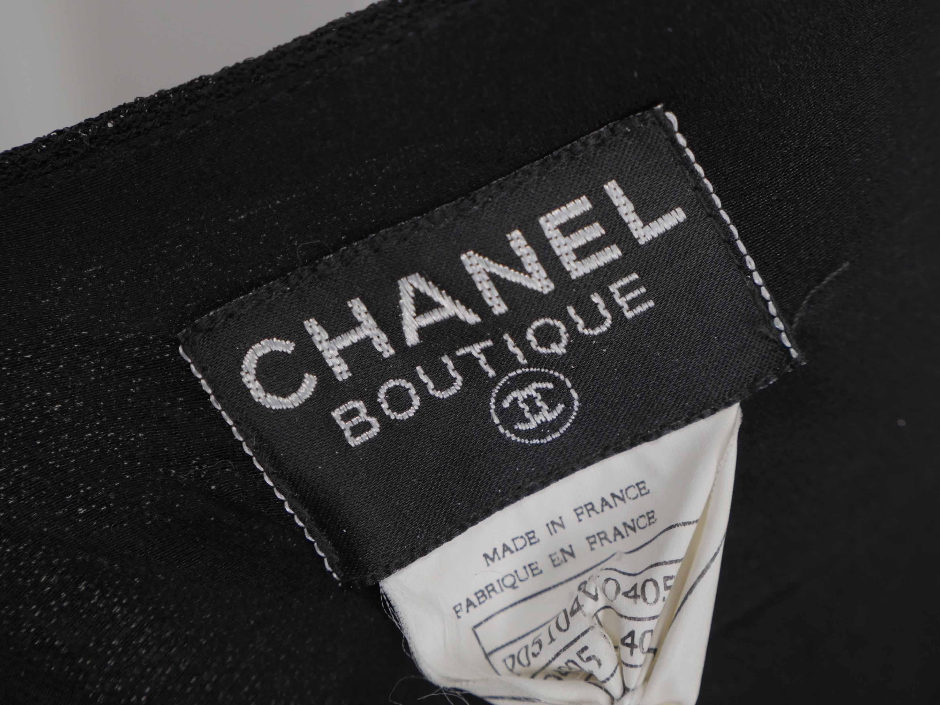 Chanel Boutique Black Halter Neck Gown circa 1995 4