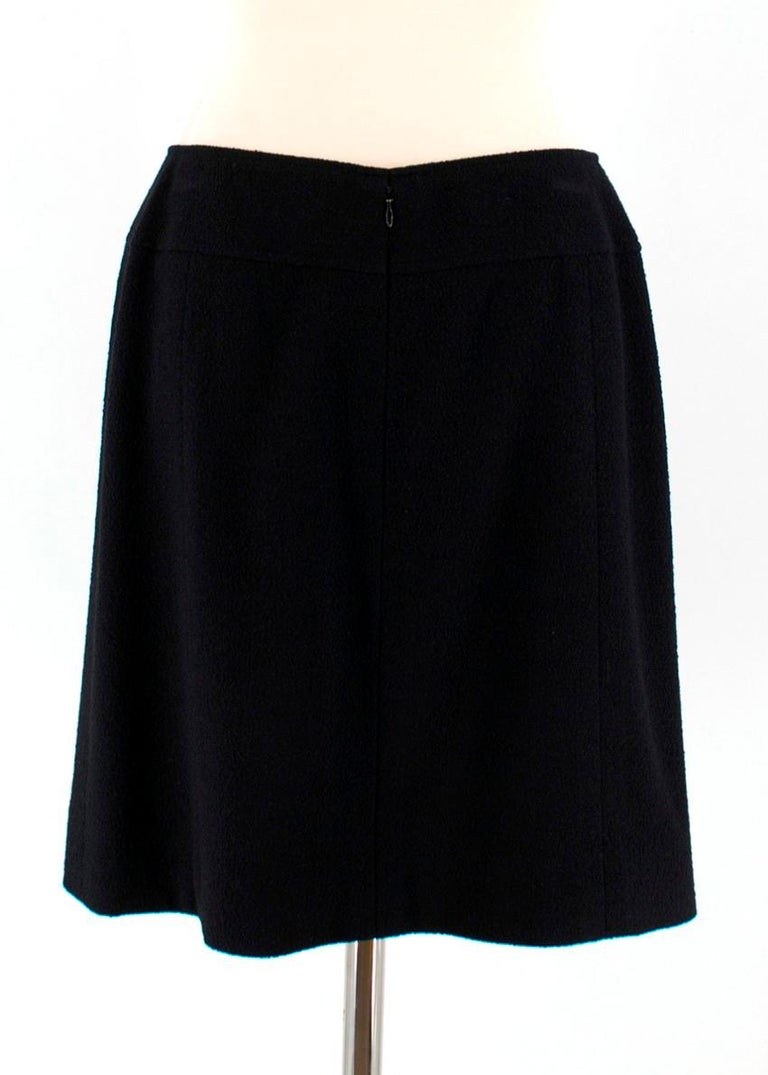 Chanel Boutique Black Woven Skirt - Size US 10 For Sale at 1stDibs