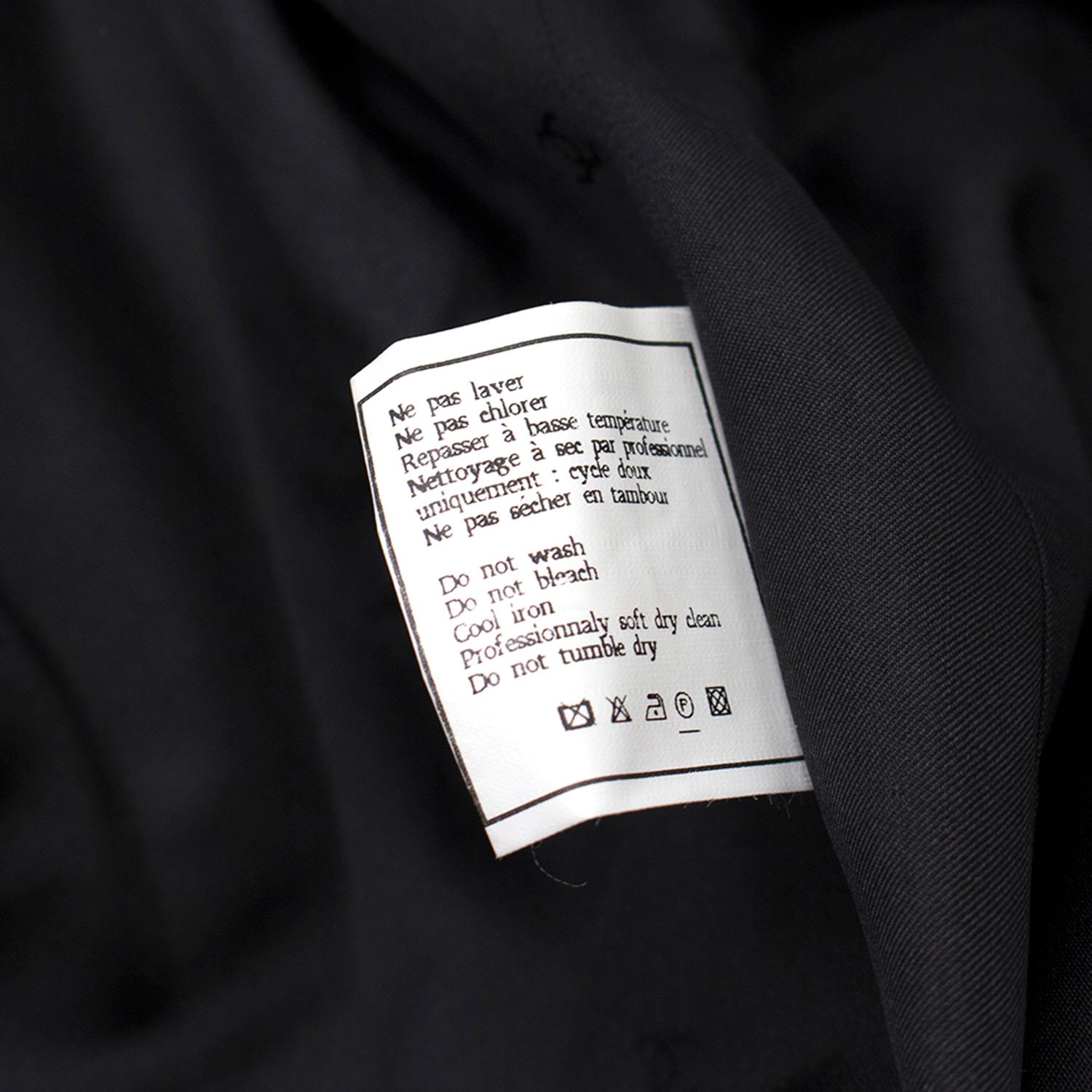 Chanel Boutique Black Lightweight Wool Blazer US size 12 6