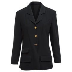 Chanel Boutique Black Notch-Lapel Blazer