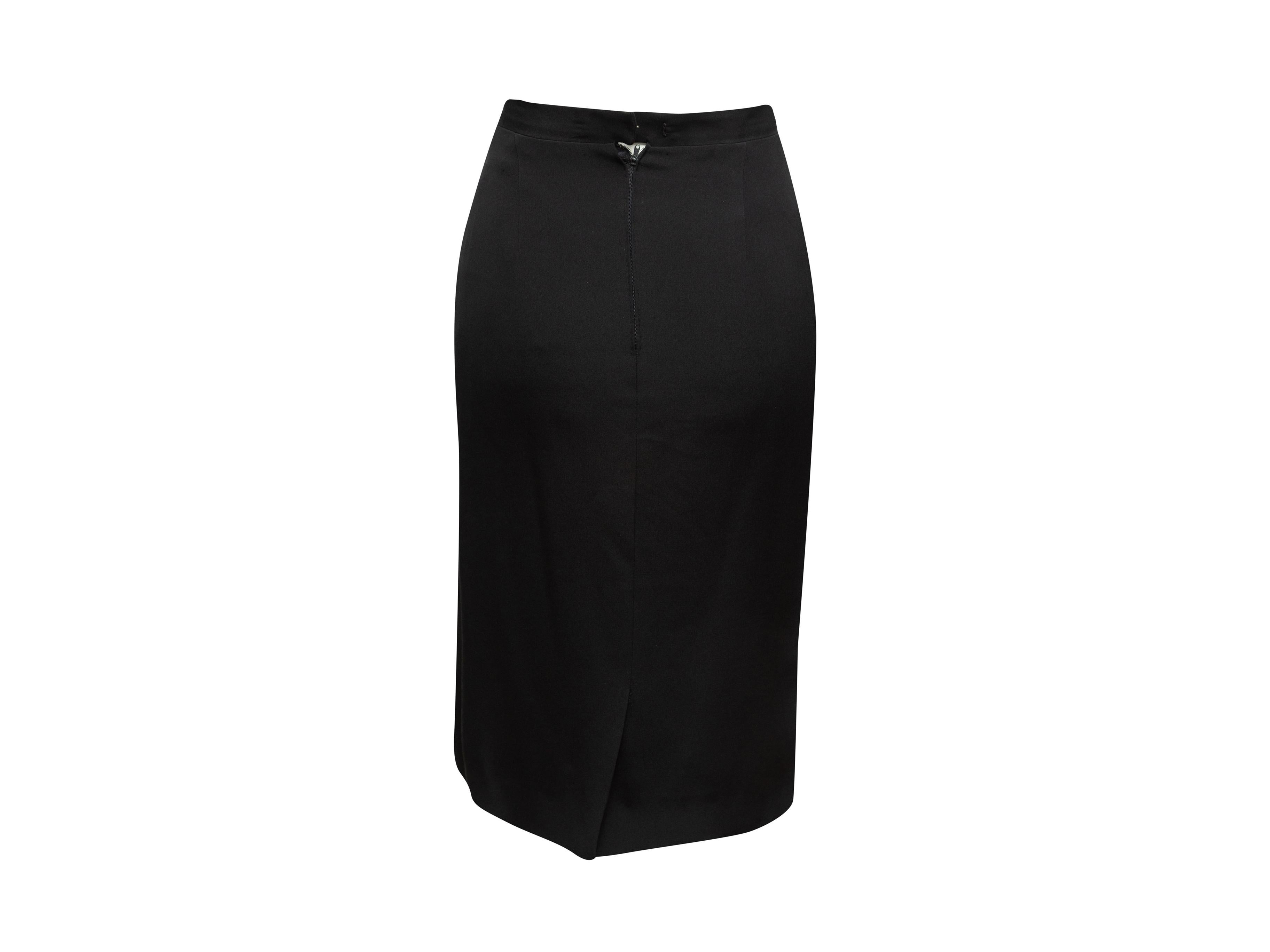 Chanel Boutique Black Pencil Skirt In Good Condition In New York, NY
