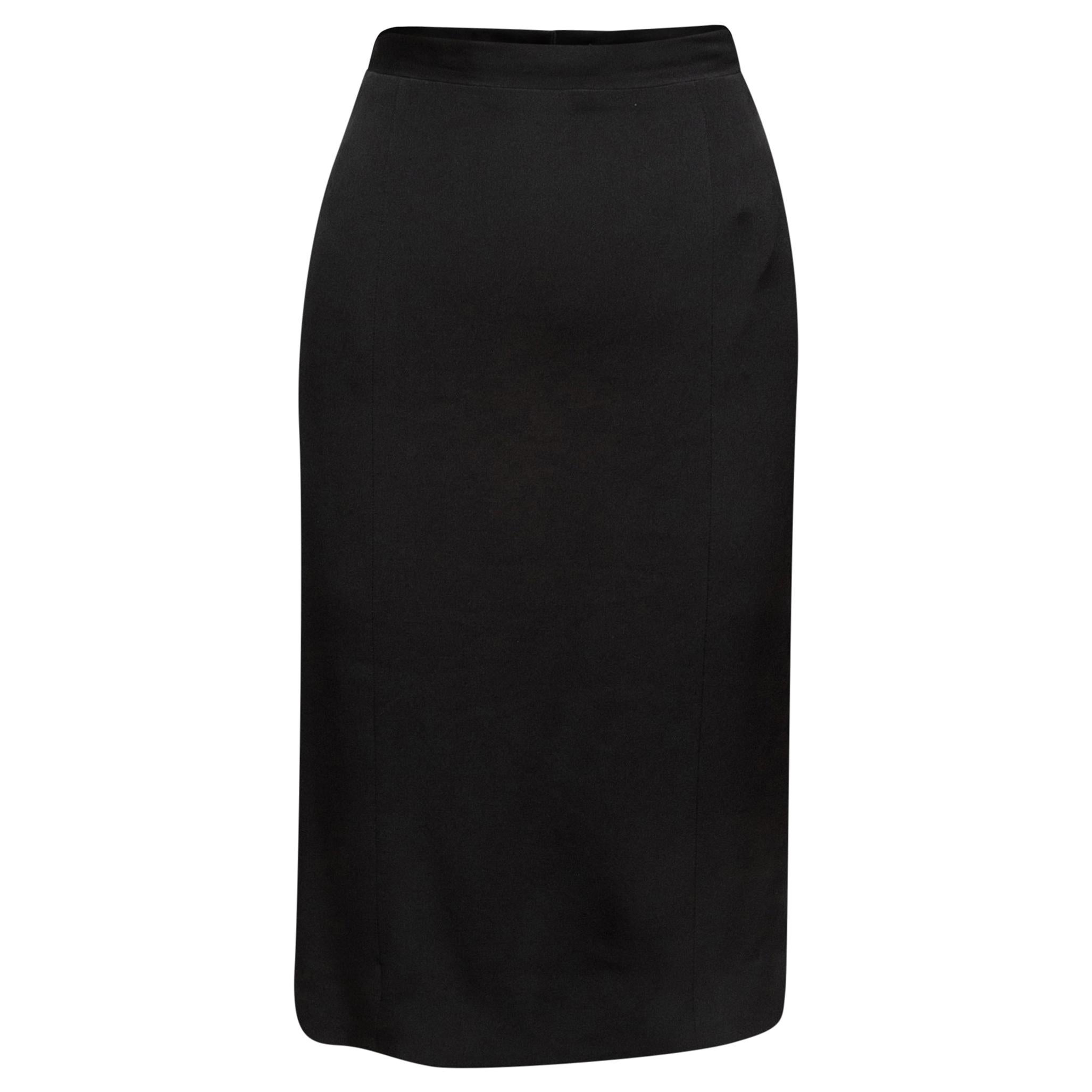 Chanel Boutique Black Pencil Skirt