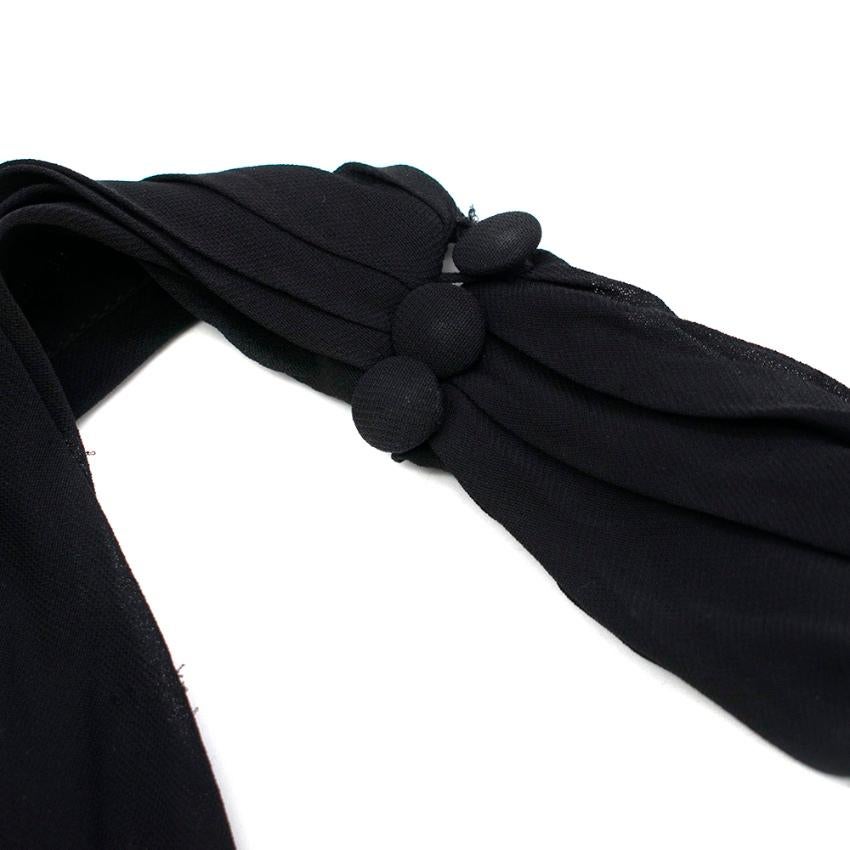 Chanel Boutique Black Silk Pleated Halterneck Dress - Size US 6 In Excellent Condition For Sale In London, GB