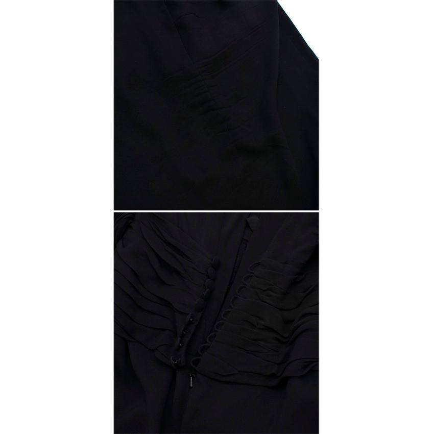 Chanel Boutique Black Silk Pleated Halterneck Dress - Size US 6 6