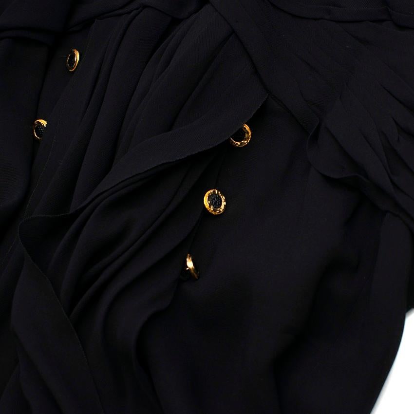 Chanel Boutique Black Silk Pleated Halterneck Dress - Size US 6 4