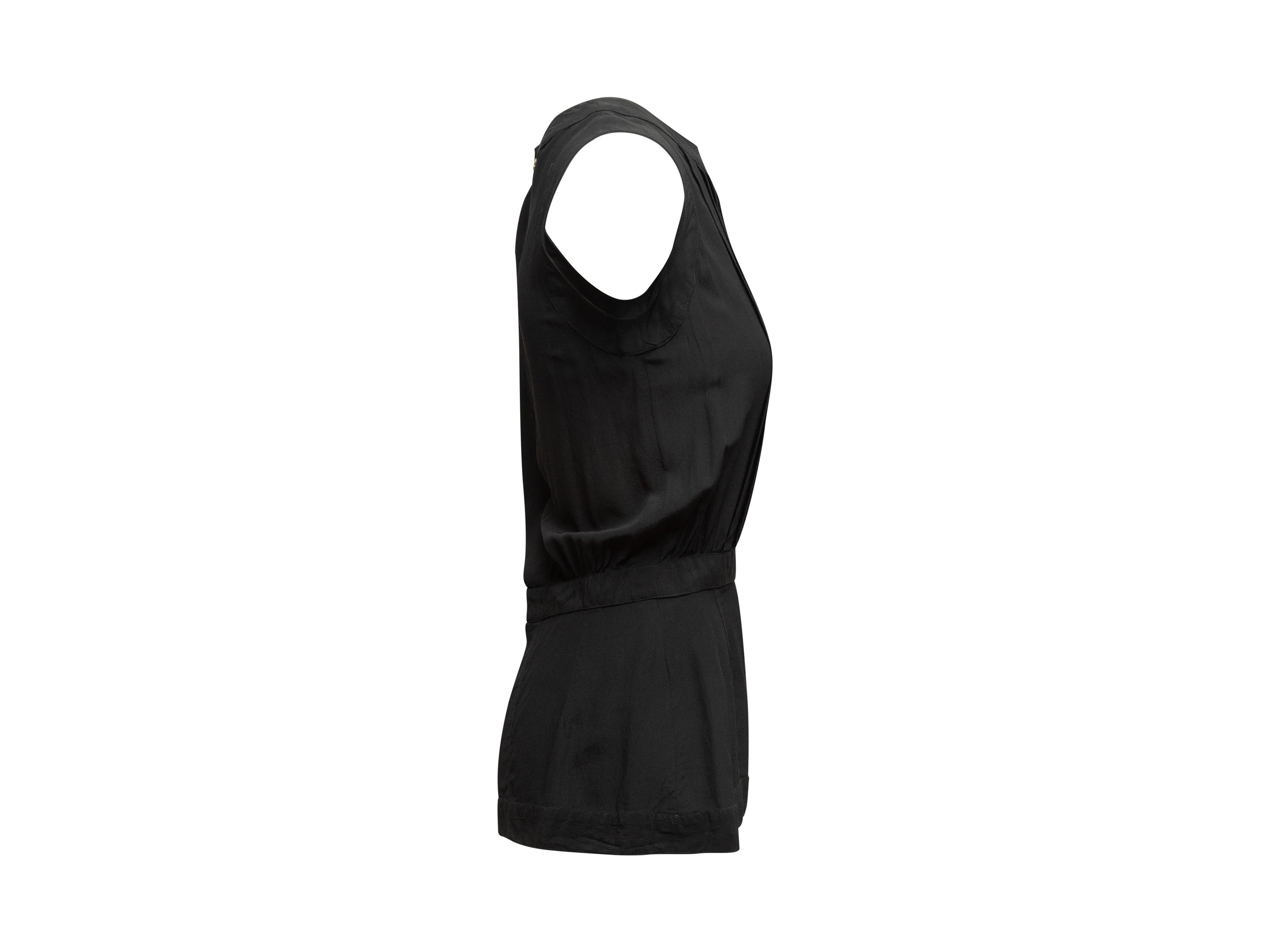 Chanel Boutique Black Sleeveless Top In Excellent Condition In New York, NY