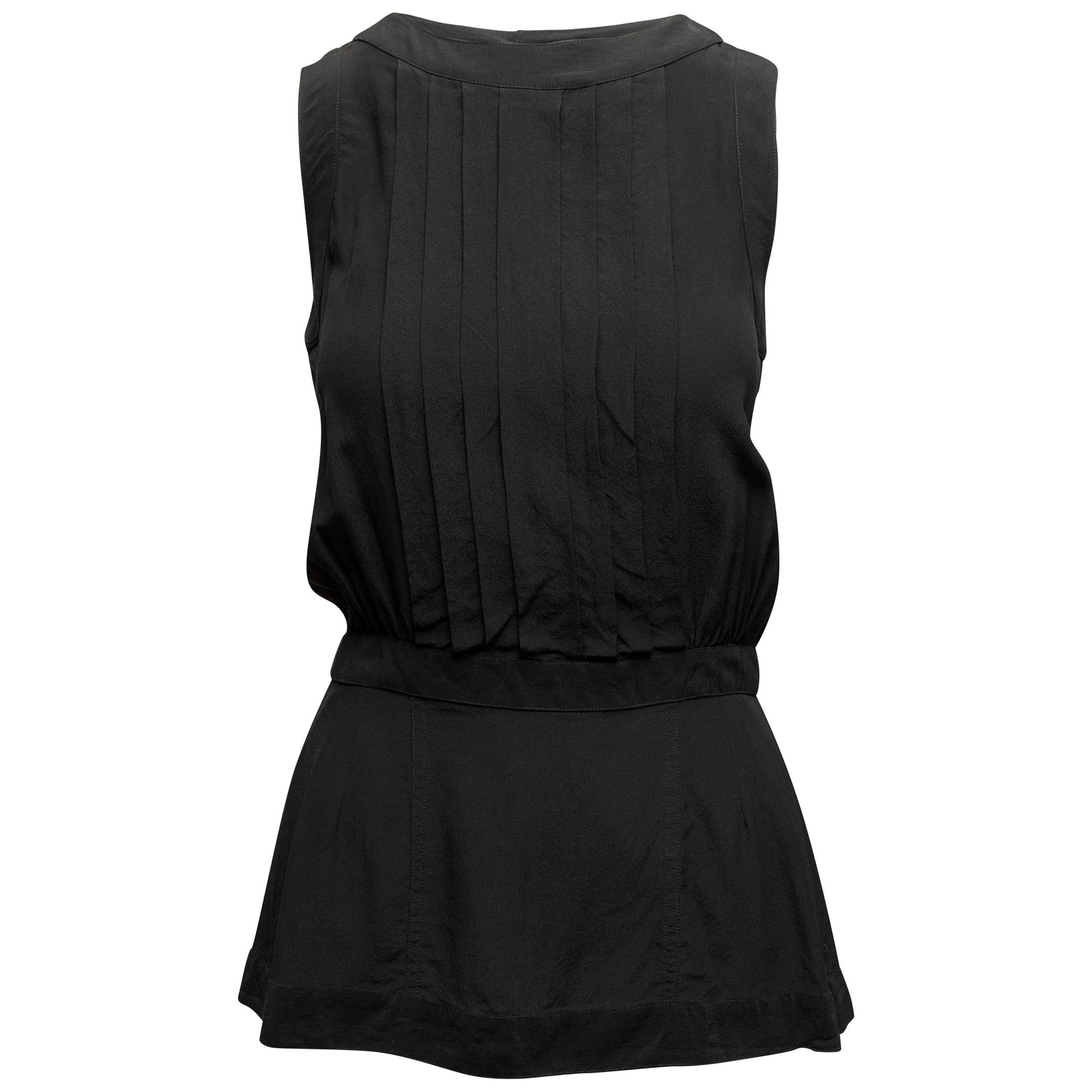 Chanel Boutique Black Sleeveless Top