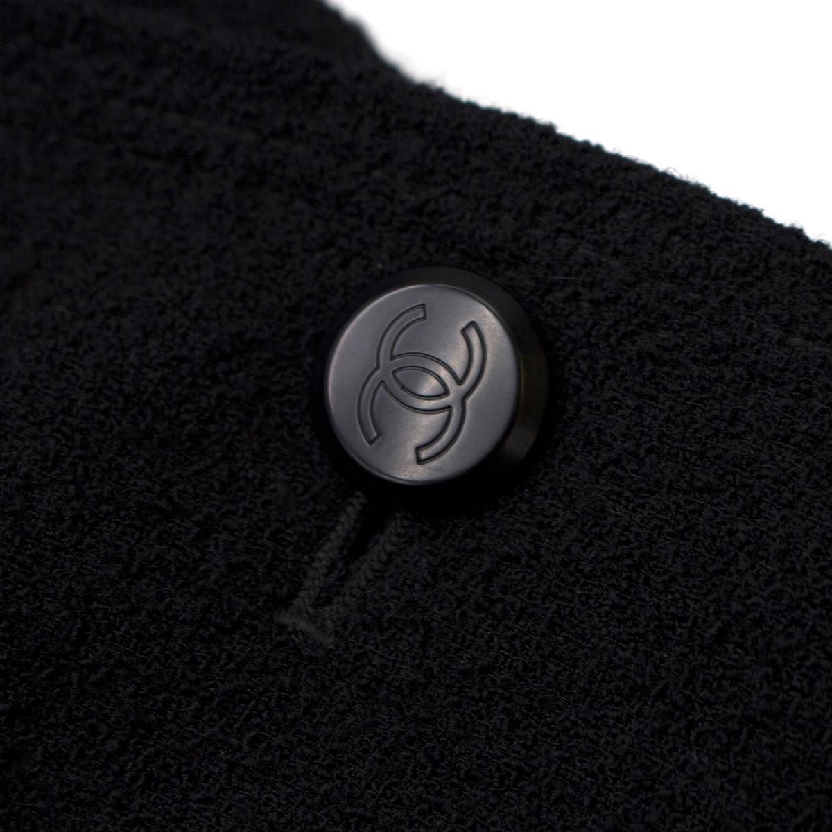 Chanel Boutique Black Wool-blend Double Crepe Coat 42 (FR)	 3
