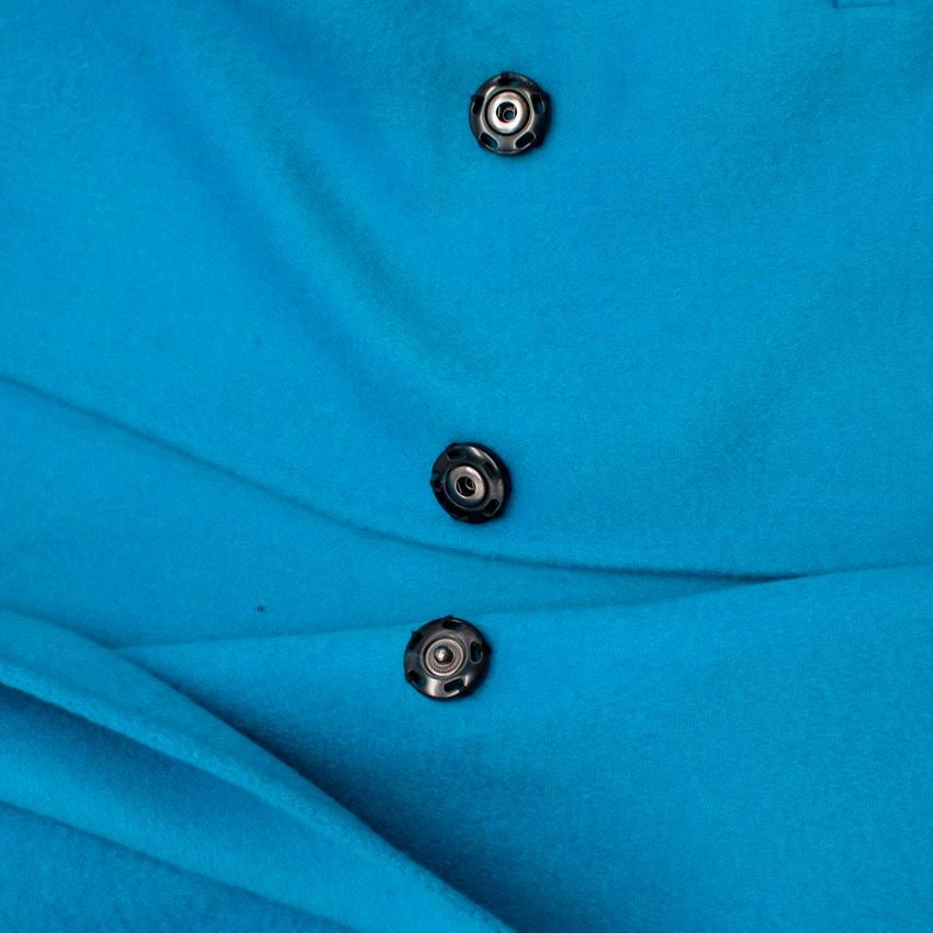 Chanel Boutique Blue Wool Midi Coat - Size M  For Sale 3