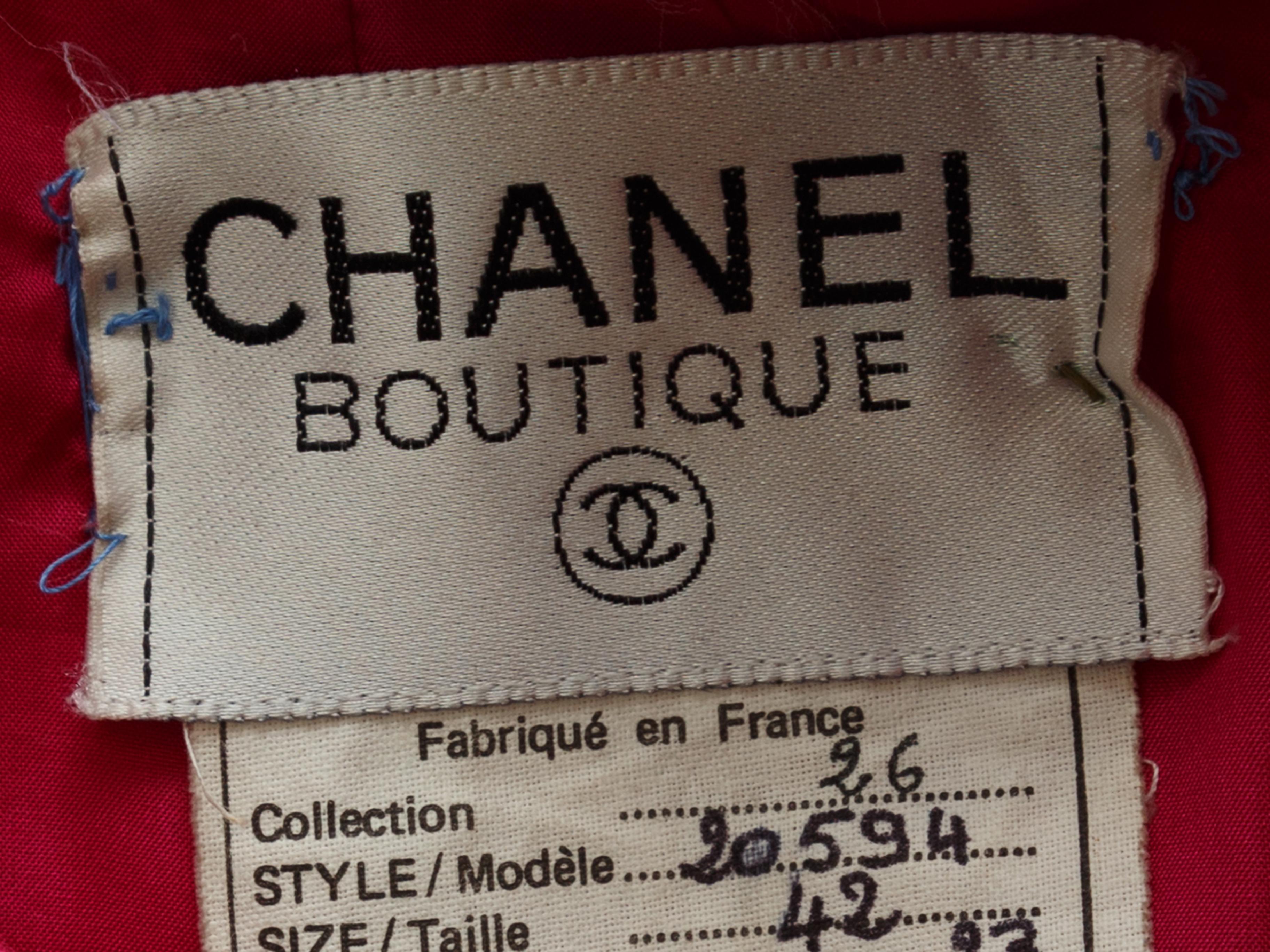 Chanel Boutique Bright Pink Coat In Good Condition In New York, NY