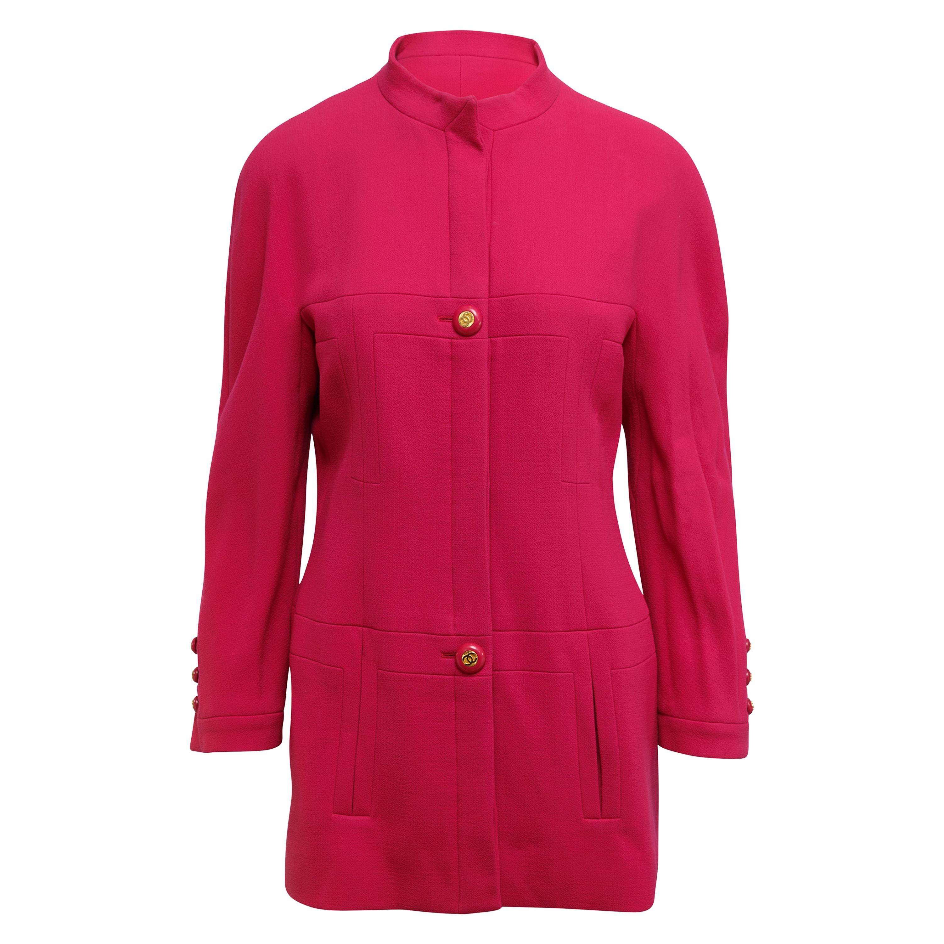 Chanel Boutique Bright Pink Coat