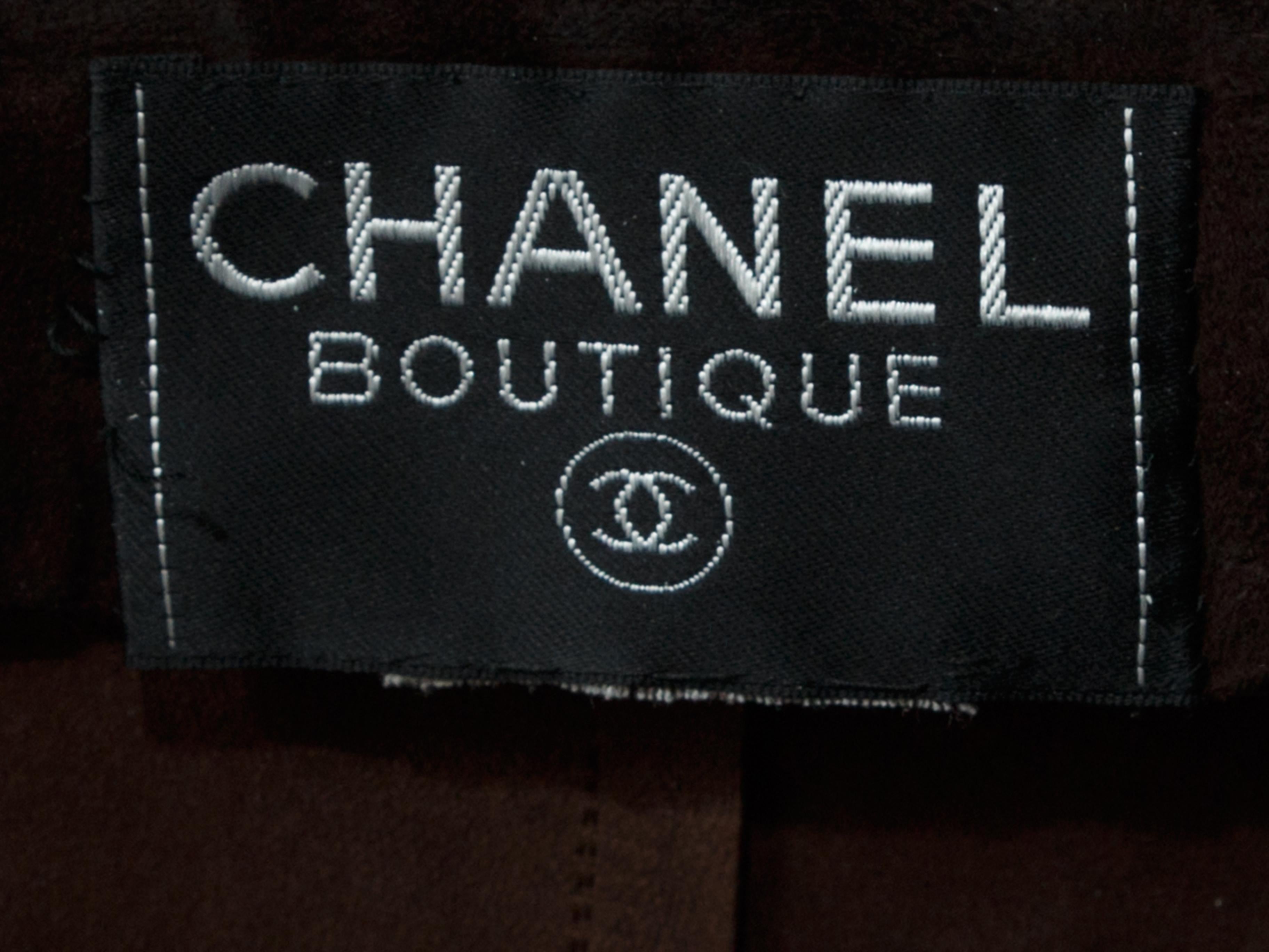 Chanel Boutique Brown Suede Blazer In Good Condition In New York, NY