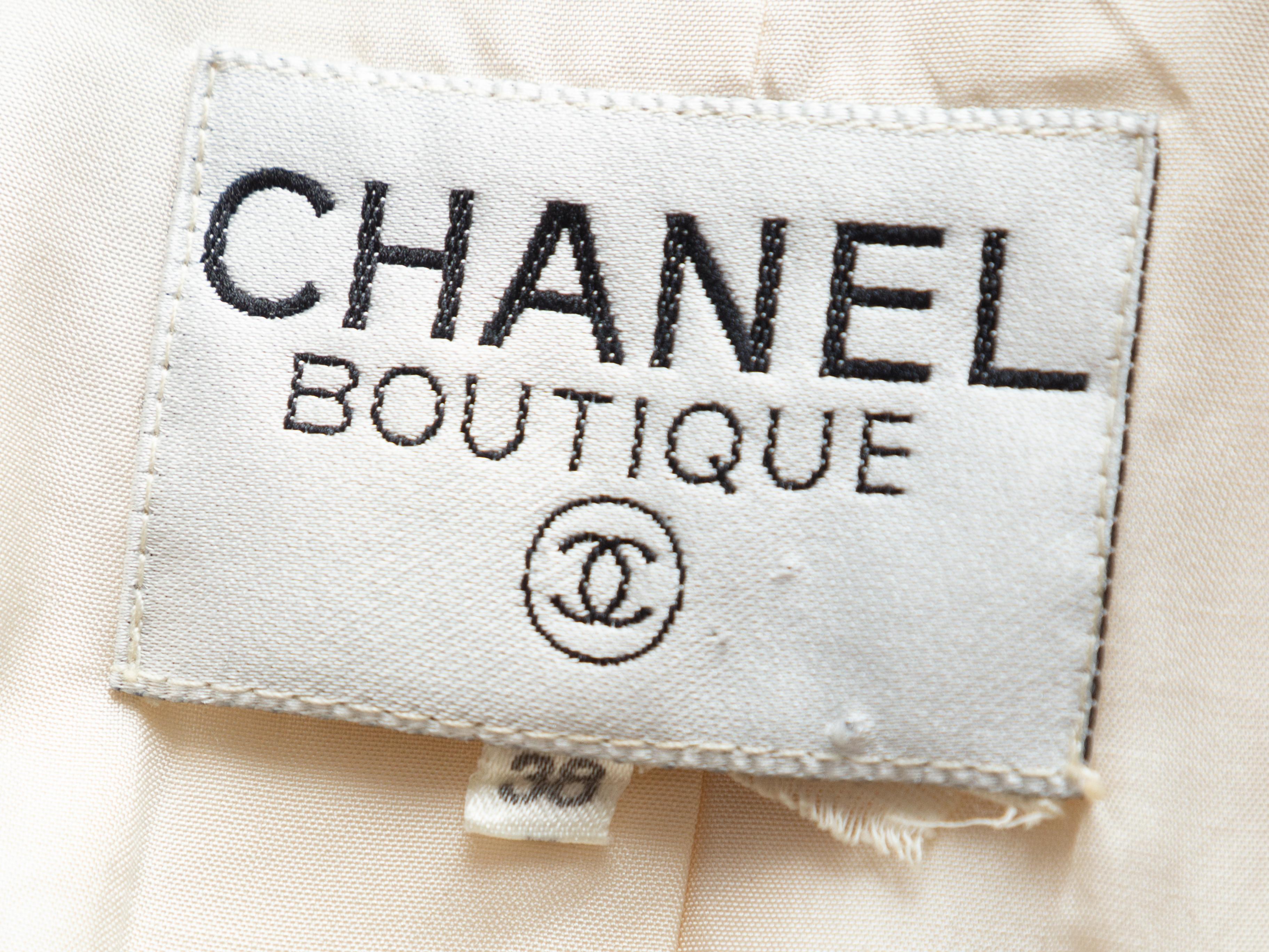 Women's Chanel Boutique Cream Long Double-Breasted Coat