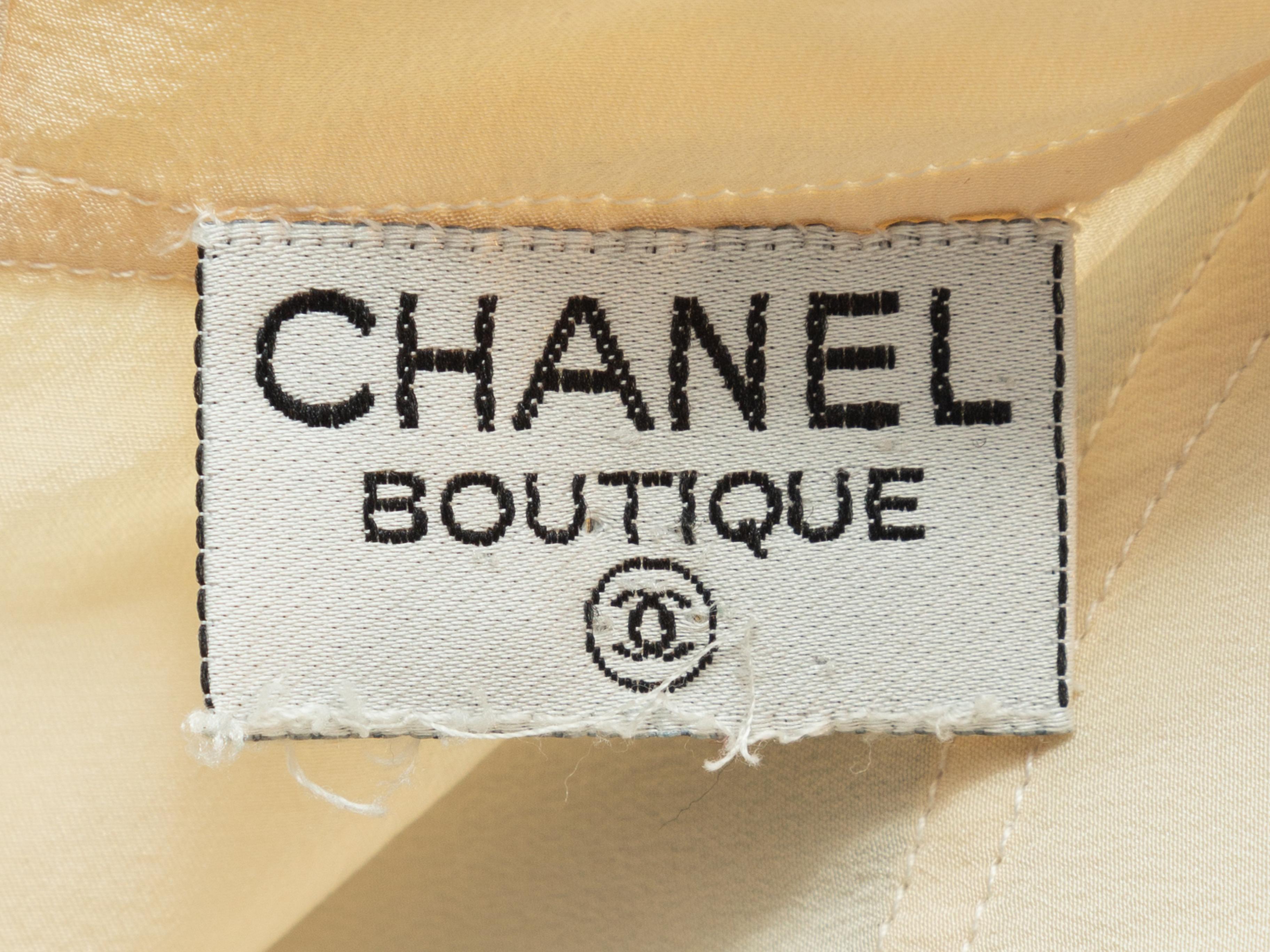 Chanel Boutique Cream Short Sleeve Top 1