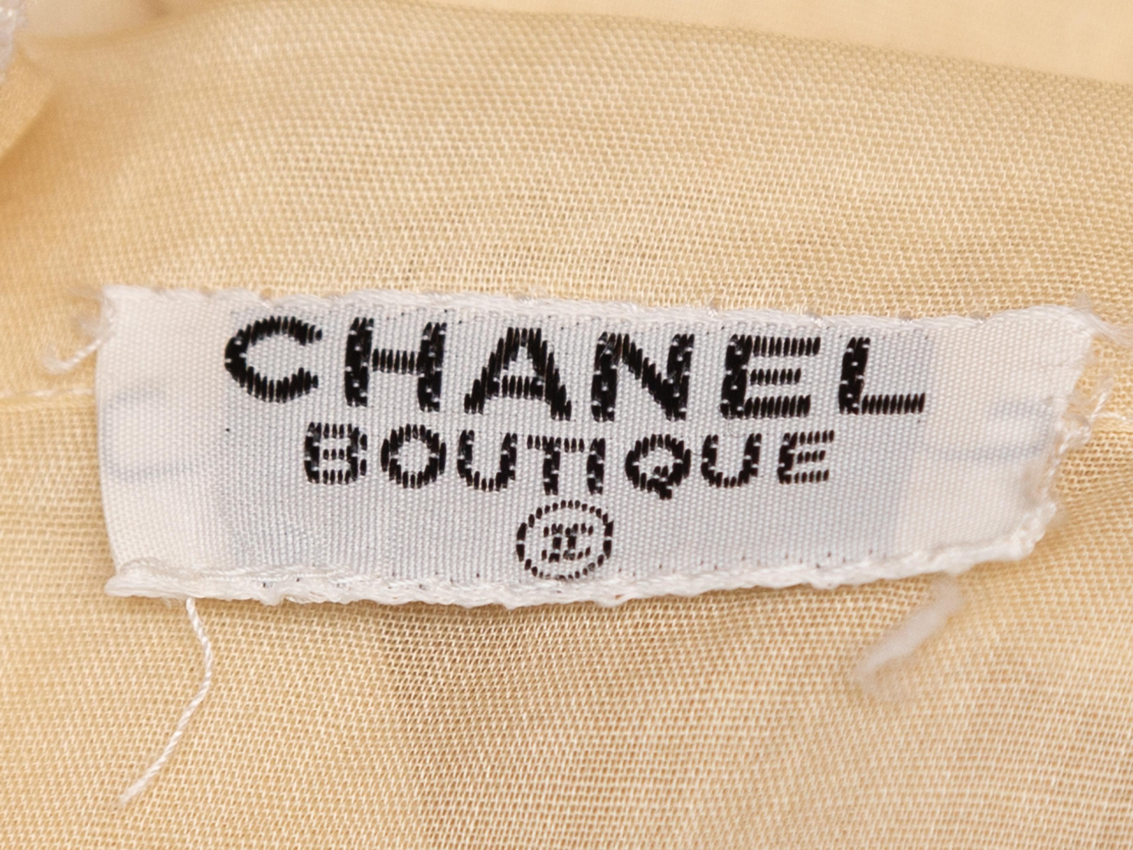 Beige Chanel Boutique Cream Sleeveless Dress