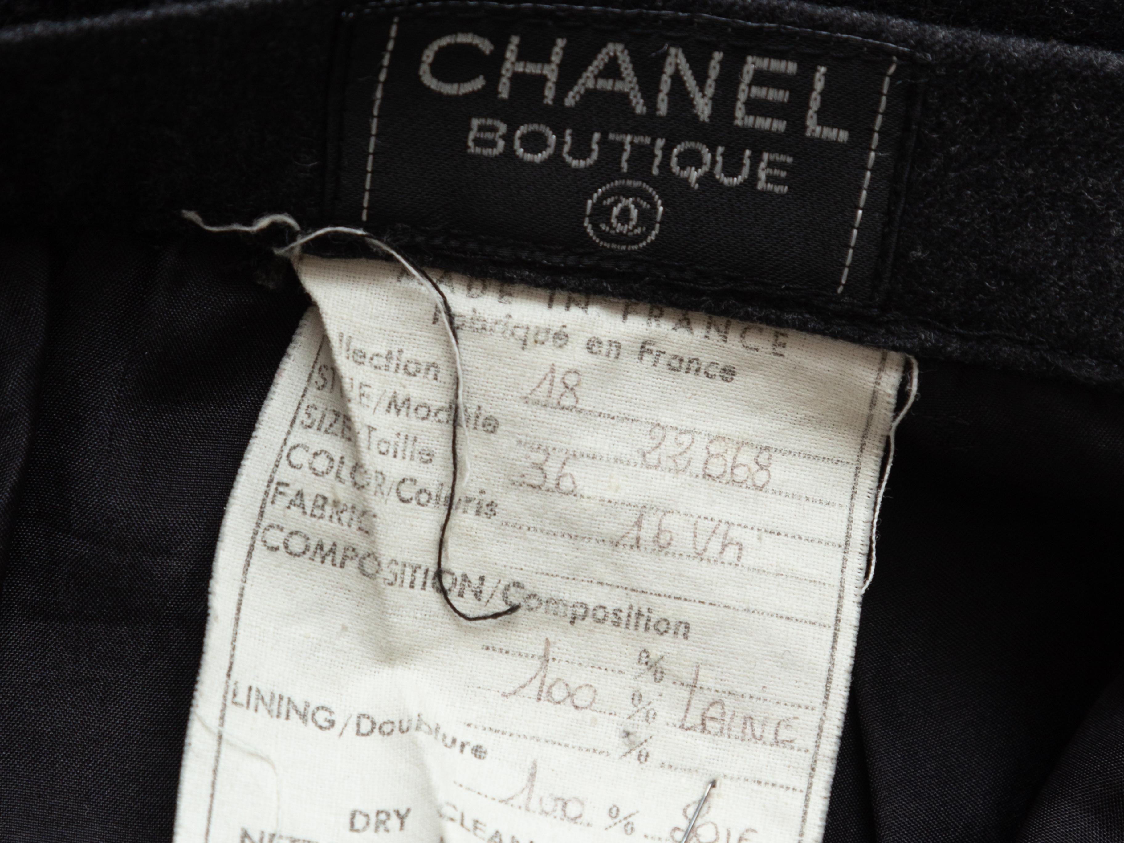 Women's Chanel Boutique Dark Grey Wool Pencil Skirt