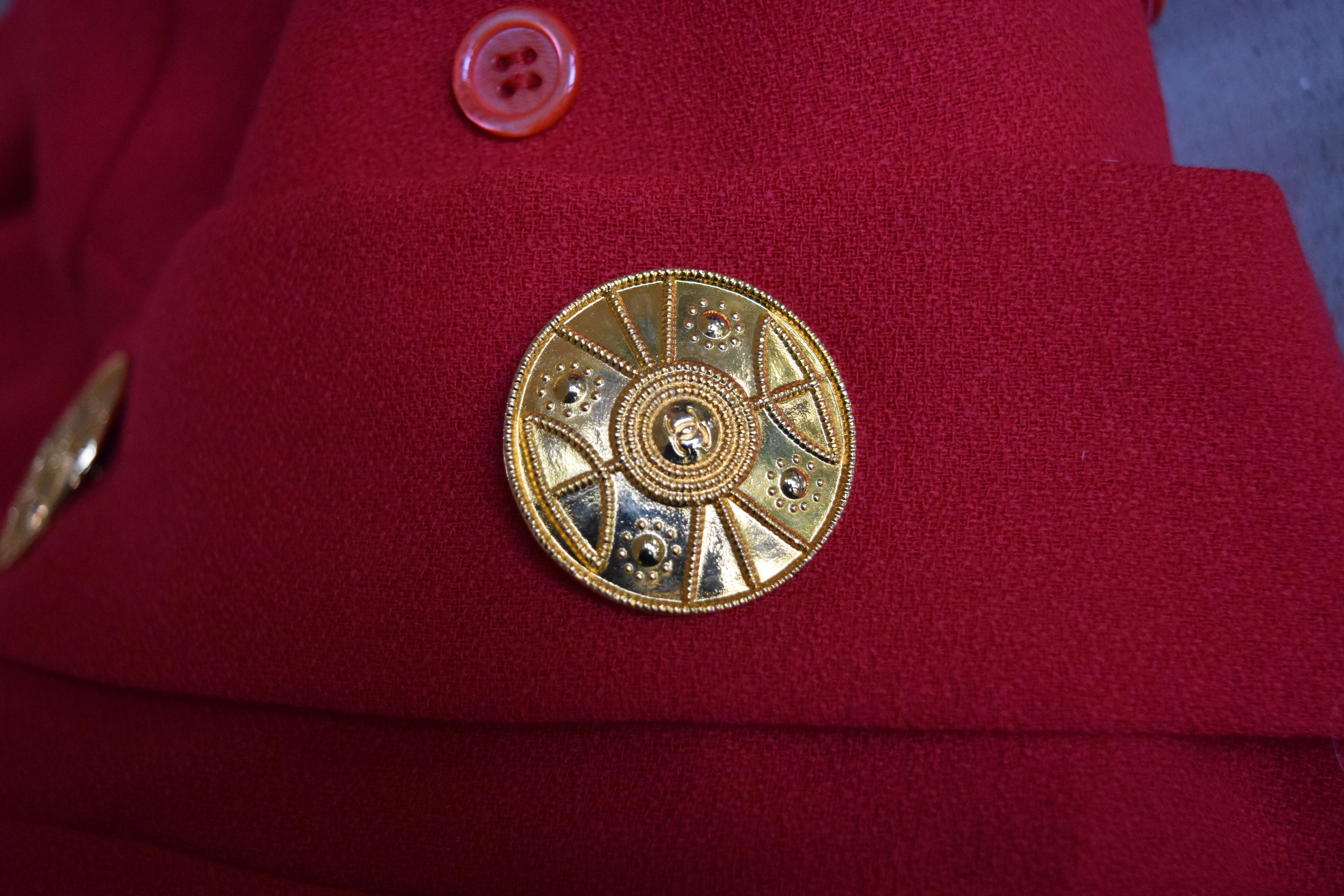 Robe rouge élégante Chanel Boutique 38 menthe Pour femmes en vente