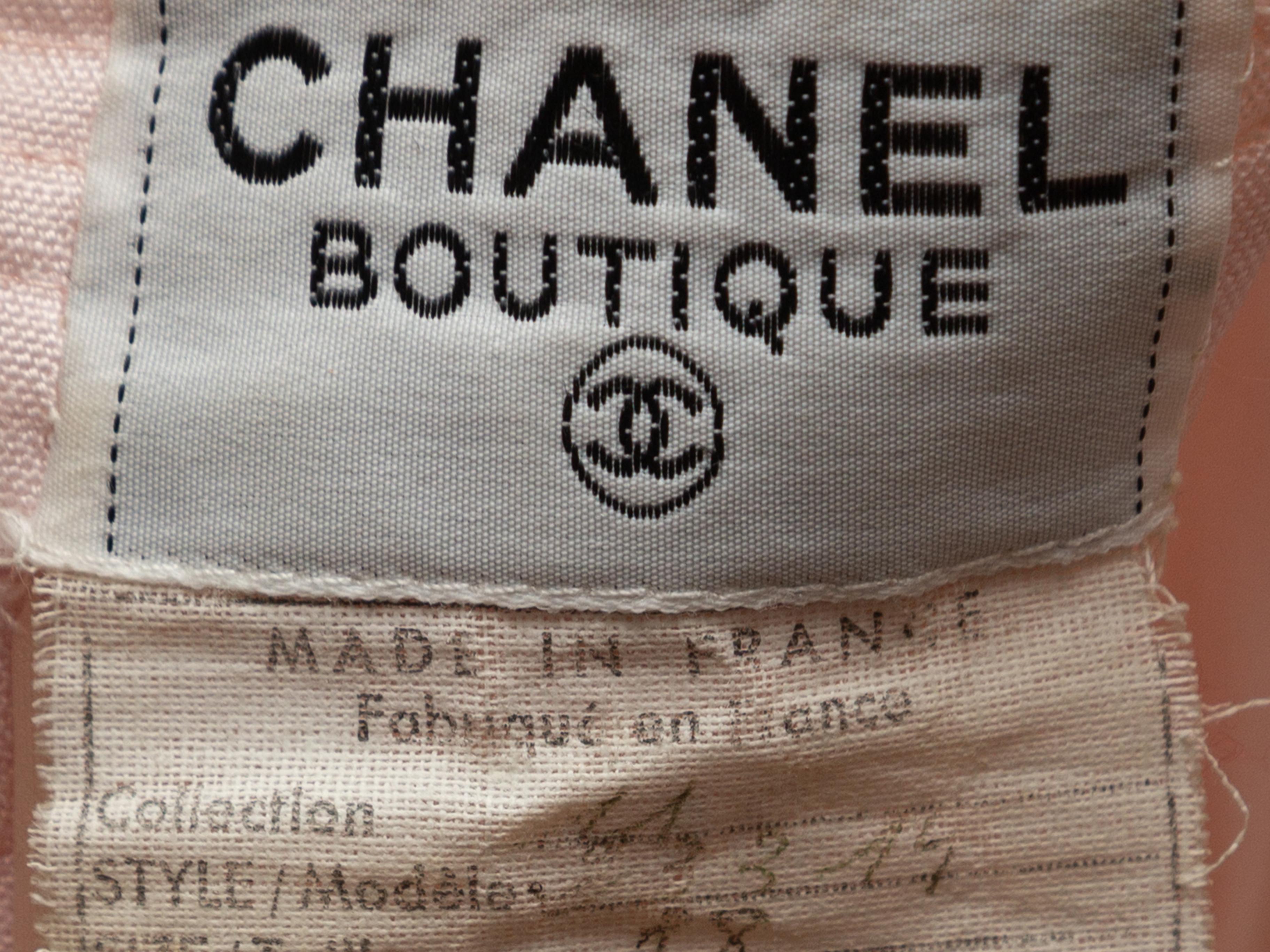 Chanel Boutique Light Pink Short Sleeve Dress In Good Condition In New York, NY
