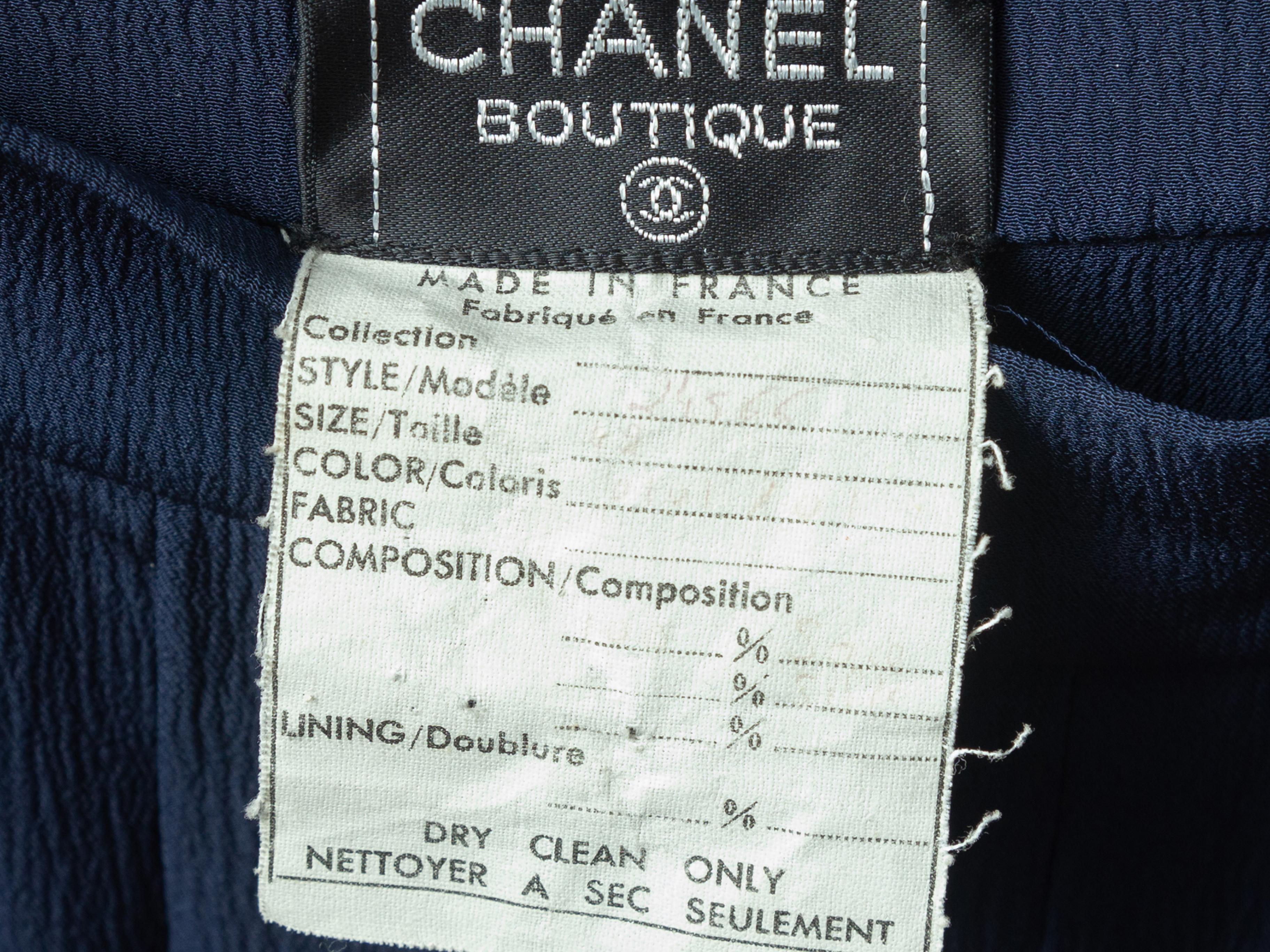 Women's Chanel Boutique Navy Culottes
