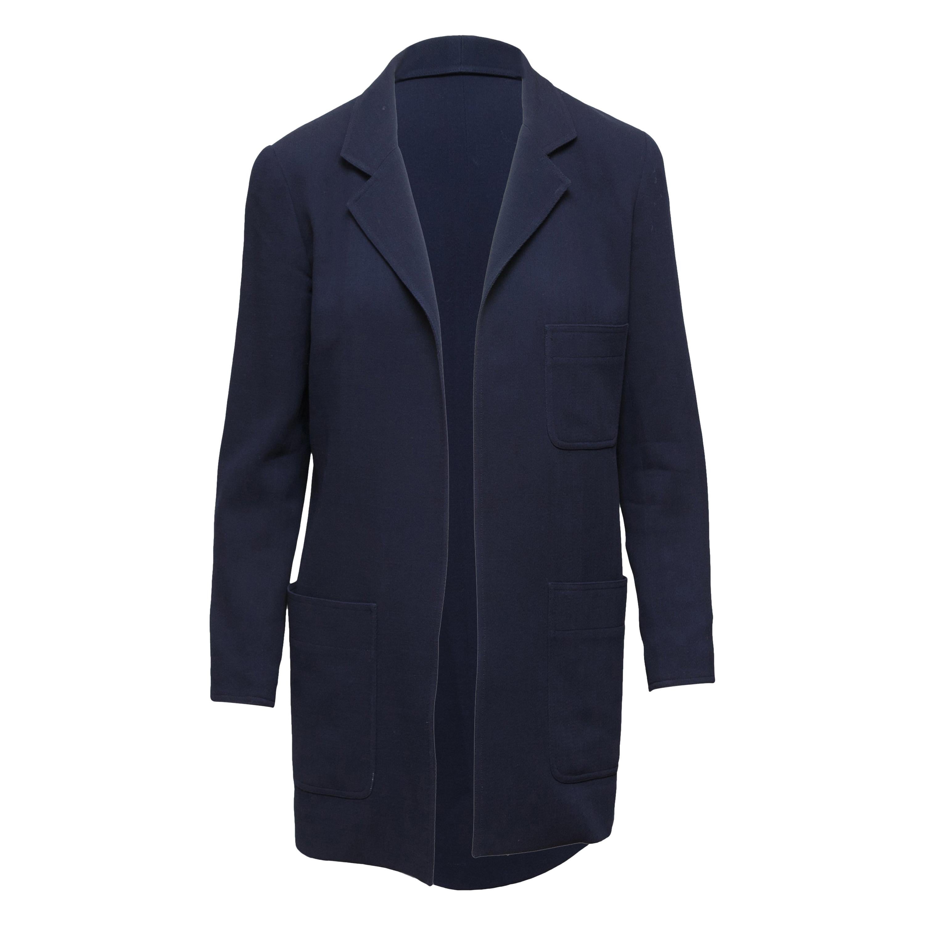 Chanel Boutique Navy Open Front Jacket