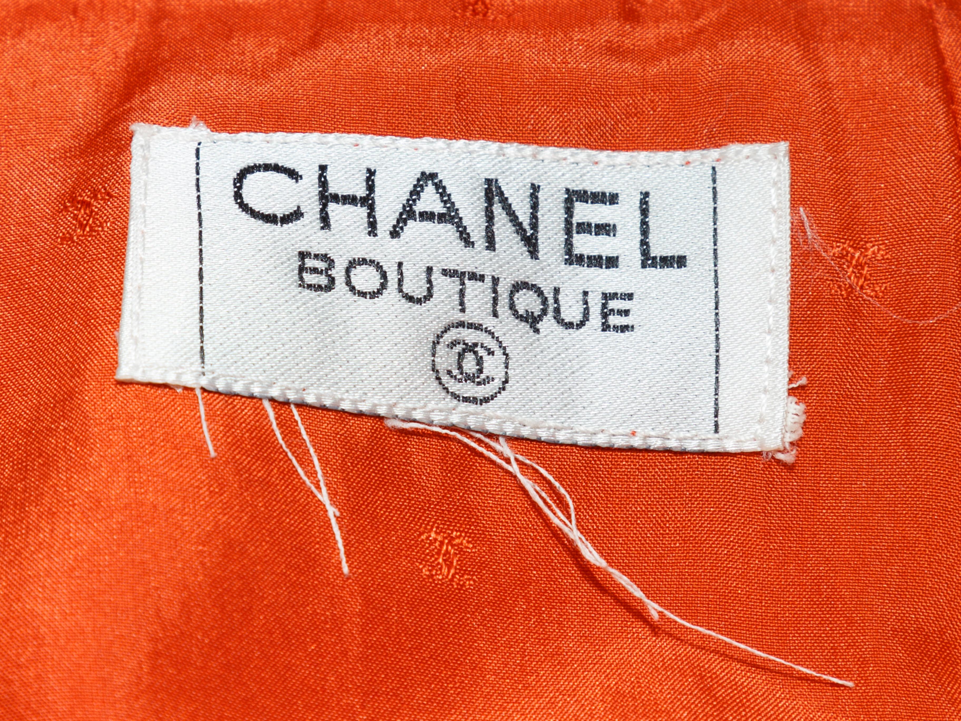 Red Chanel Boutique Orange Skirt Suit