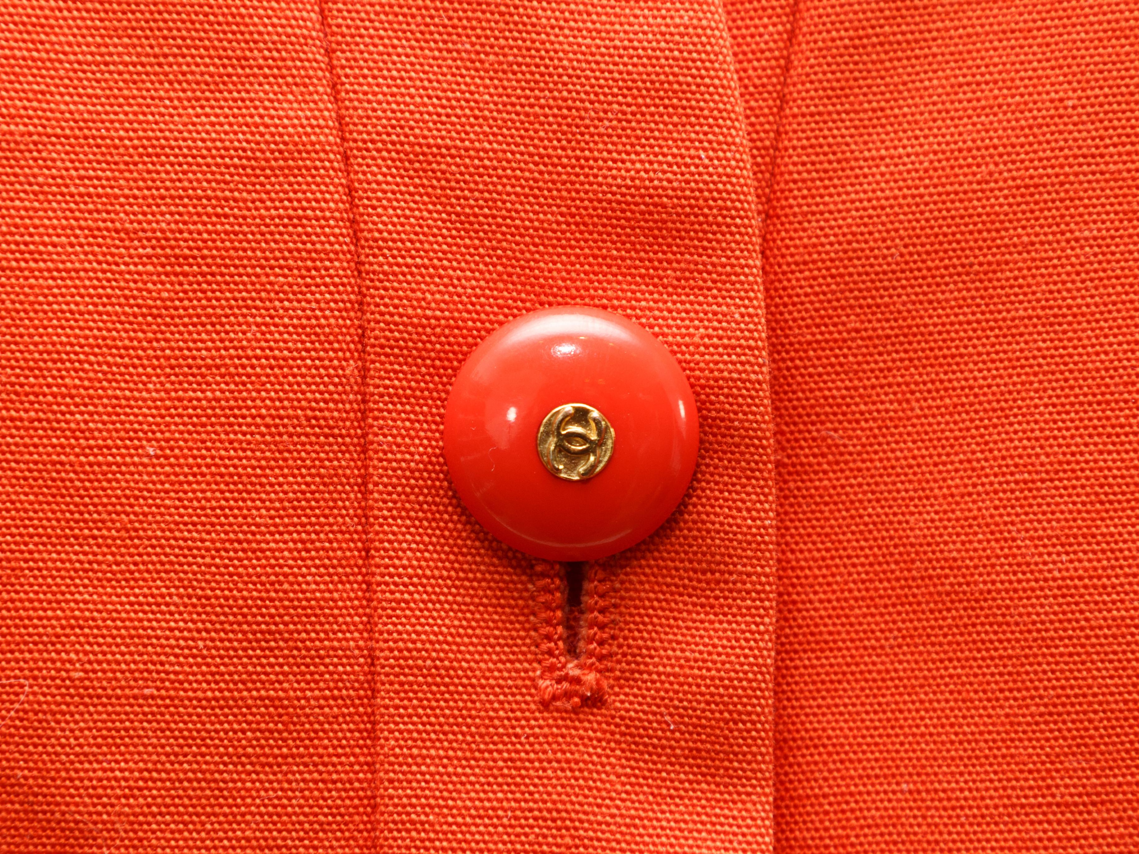 Chanel Boutique Orange Skirt Suit 1