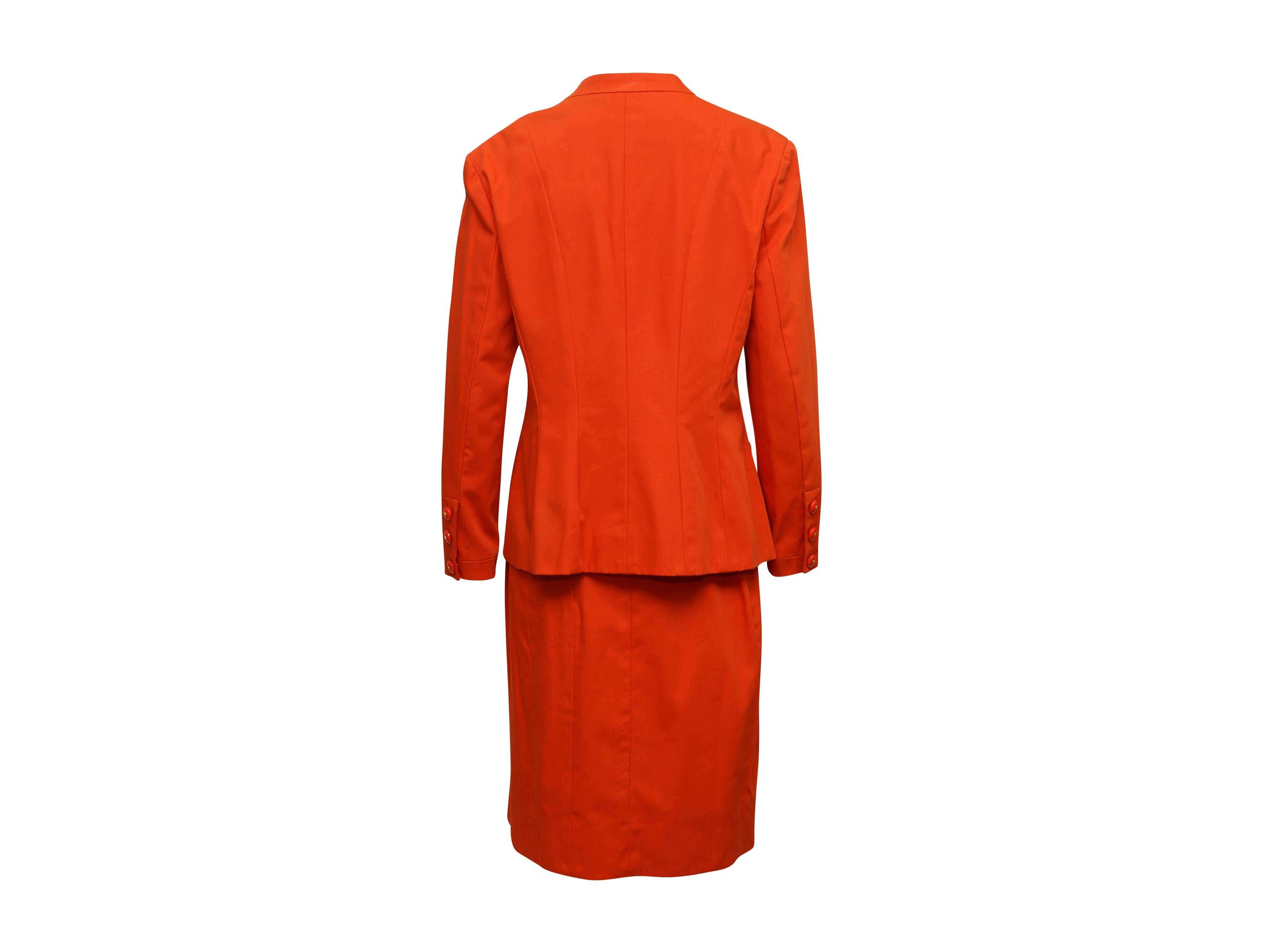 Chanel Boutique Orange Skirt Suit 3