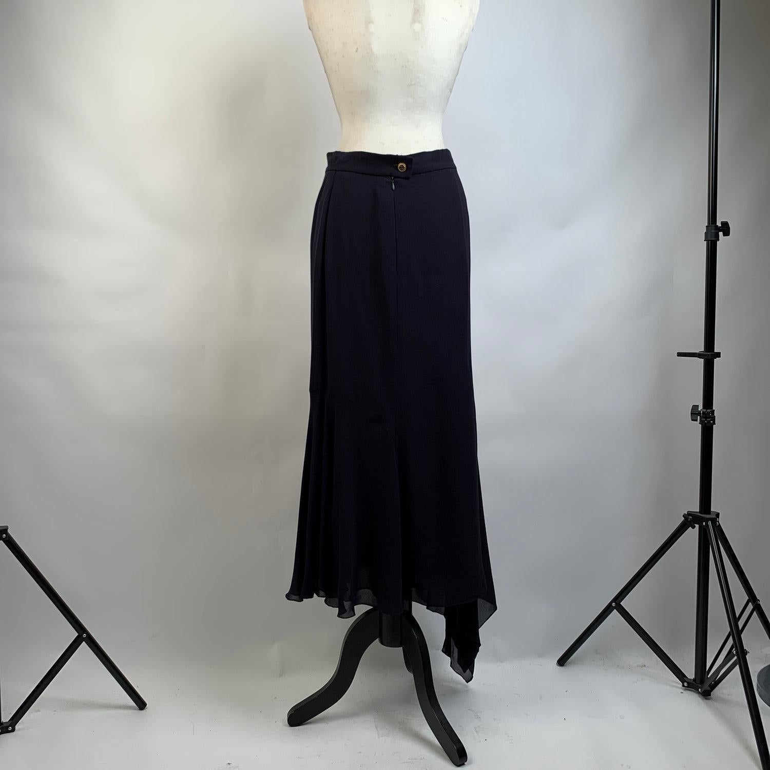 long navy blue skirt