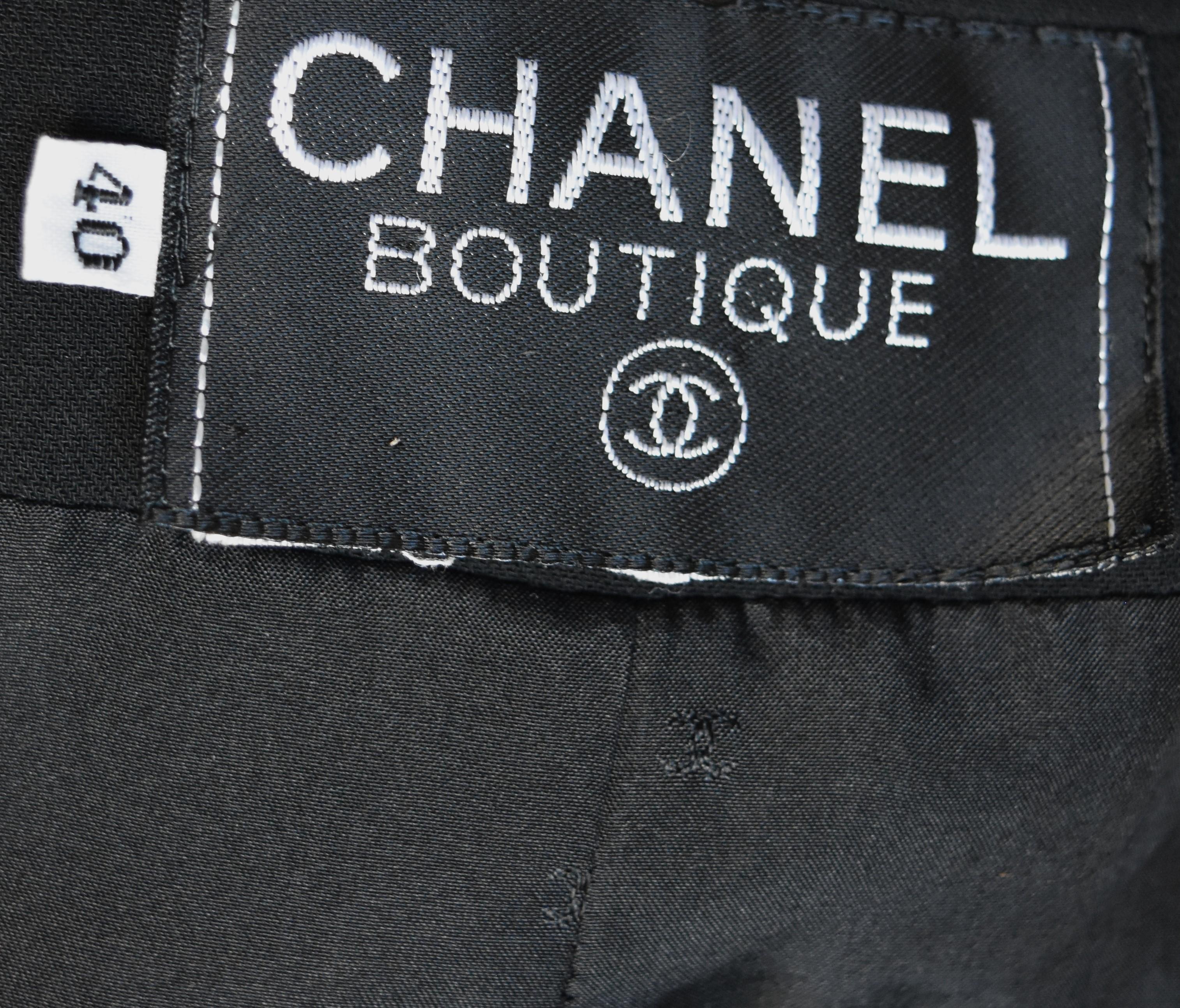 De las mujeres Chanel Boutique Chaqueta de Pasarela Vintage 40 CC Logotipo en venta