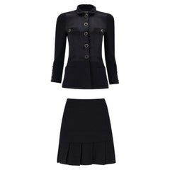 Chanel Boutique Vintage Silk & Wool Blend Jacket & Skirt Suit