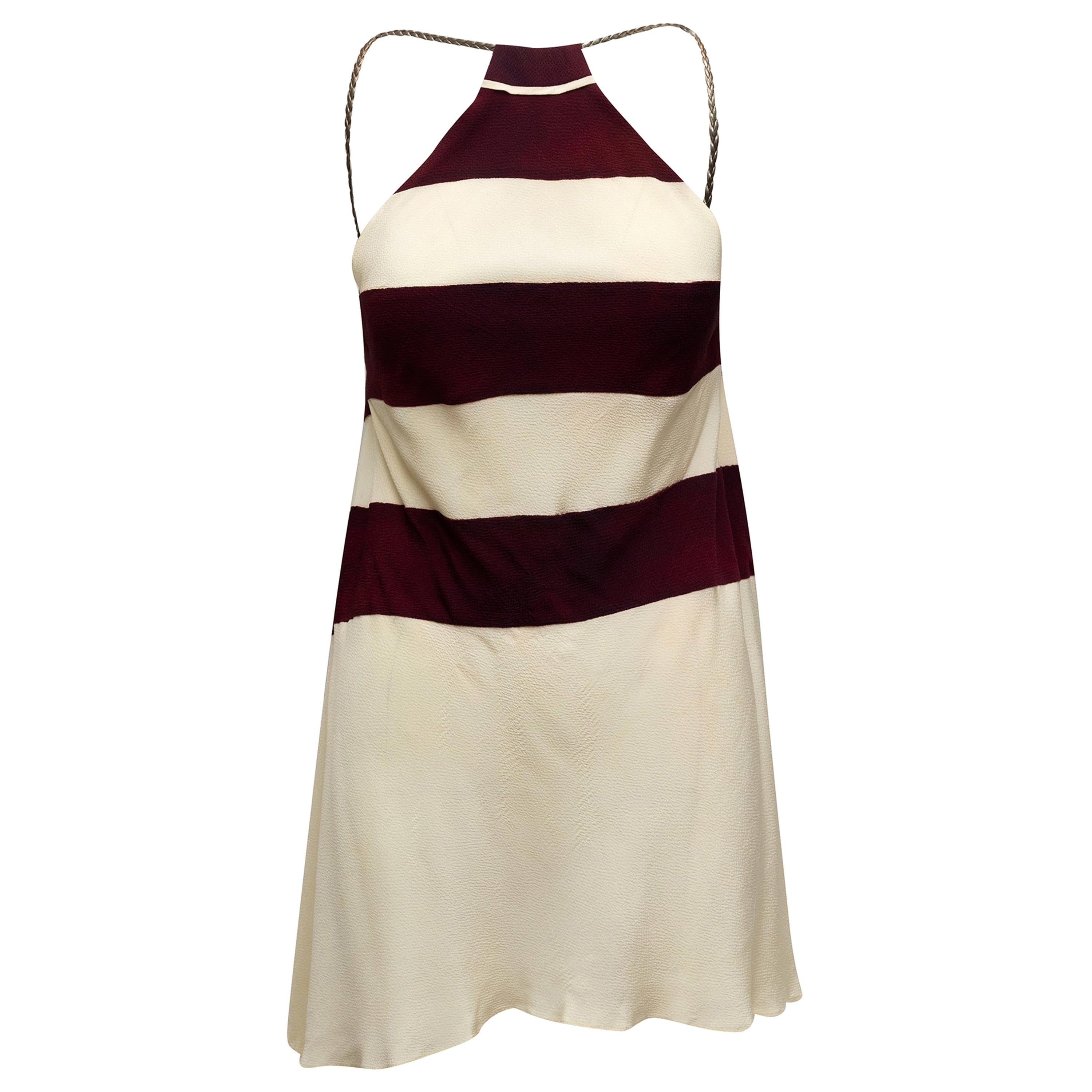 Chanel Boutique Tan and White Striped Dress at 1stDibs | tan and white ...