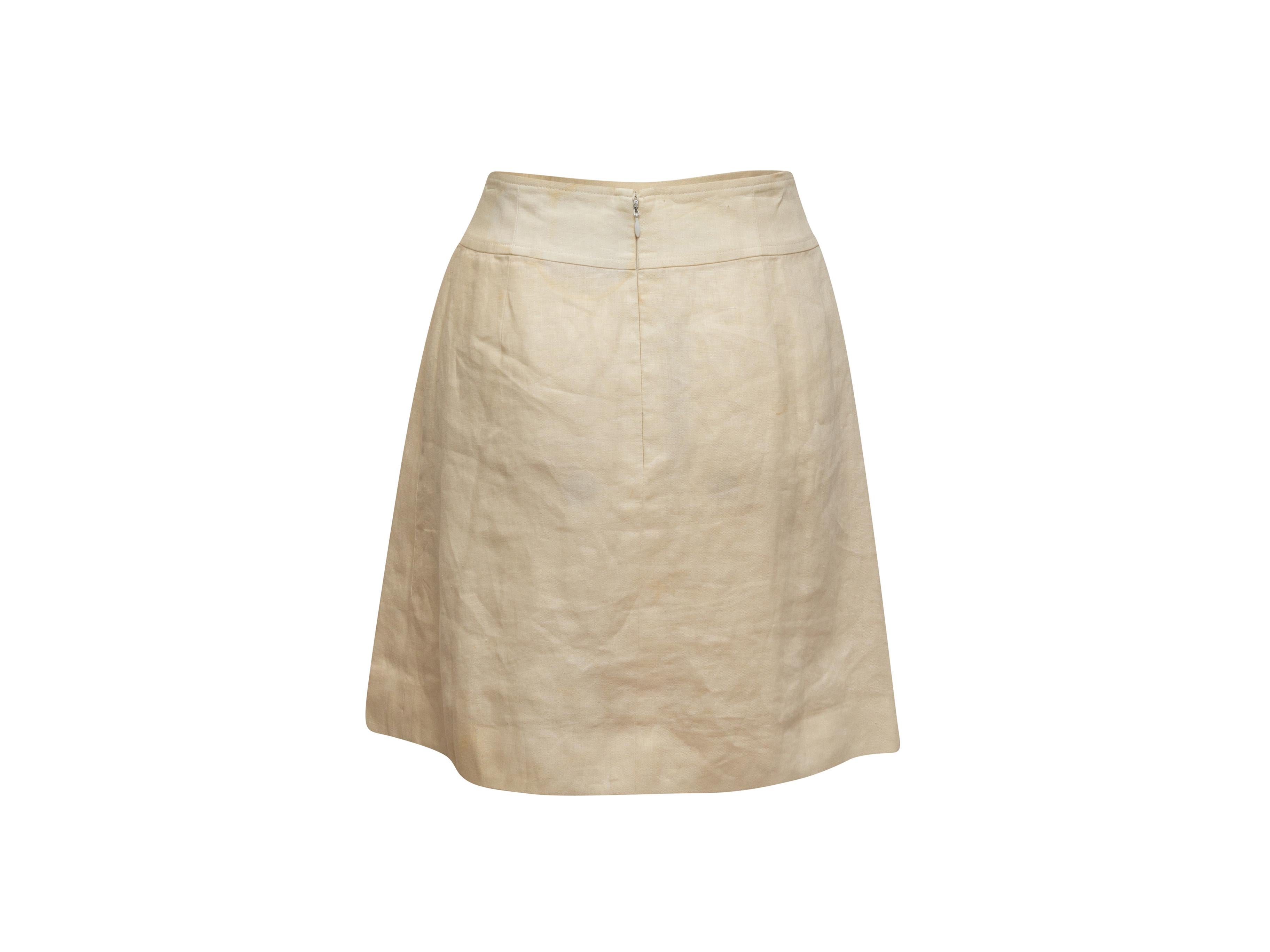 Women's Chanel Boutique White Sailor Skirt