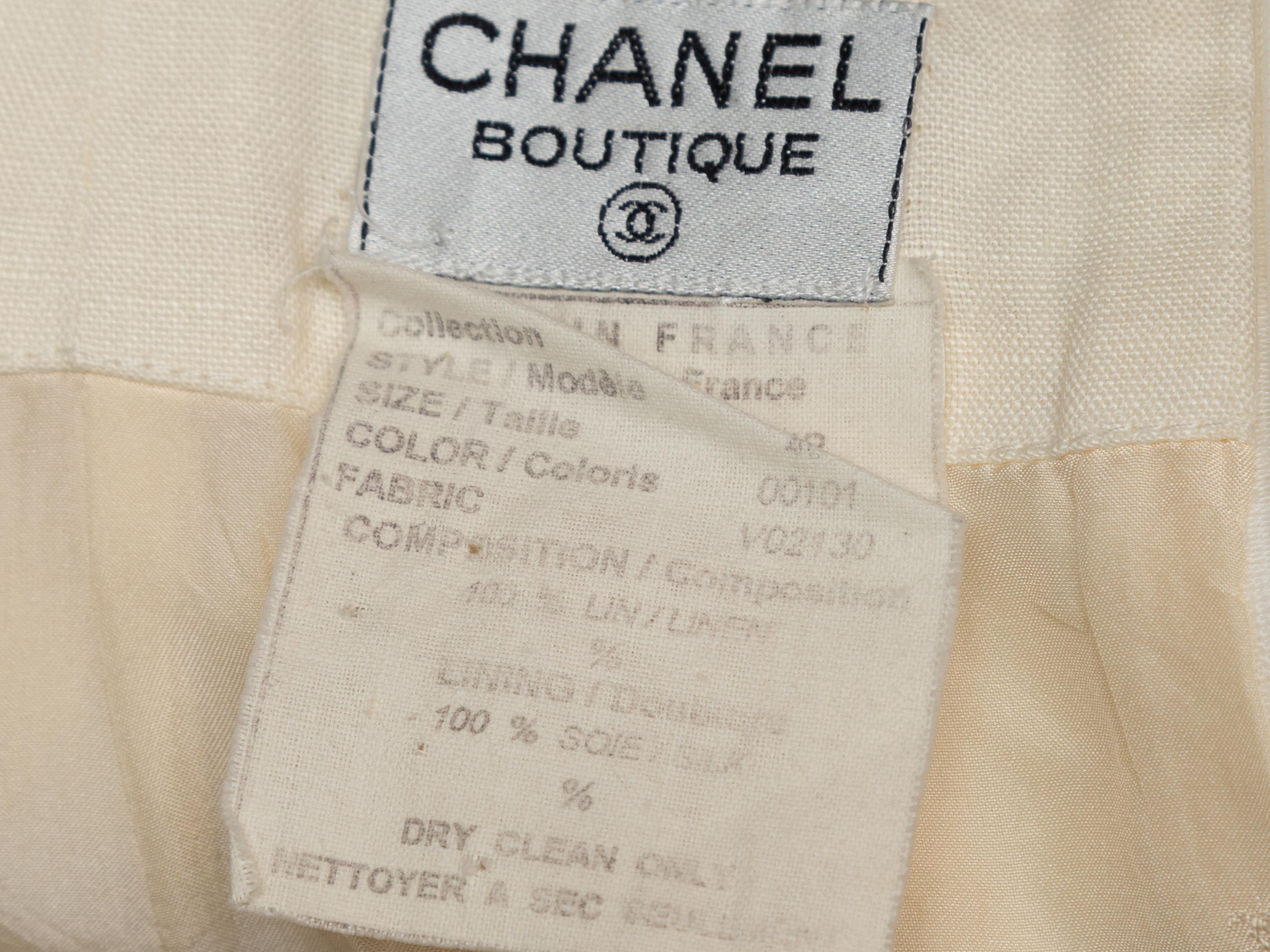 Chanel Boutique White Sailor Skirt 1