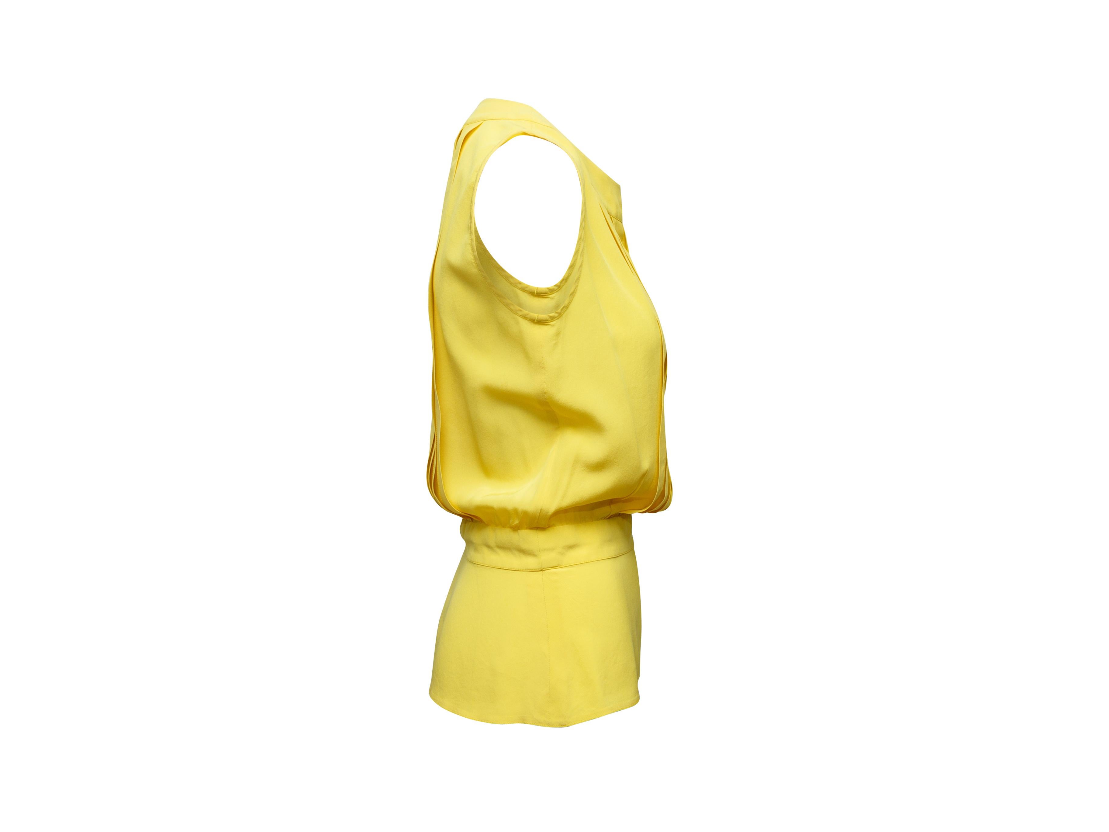 Women's Chanel Boutique Yellow Sleeveless Top