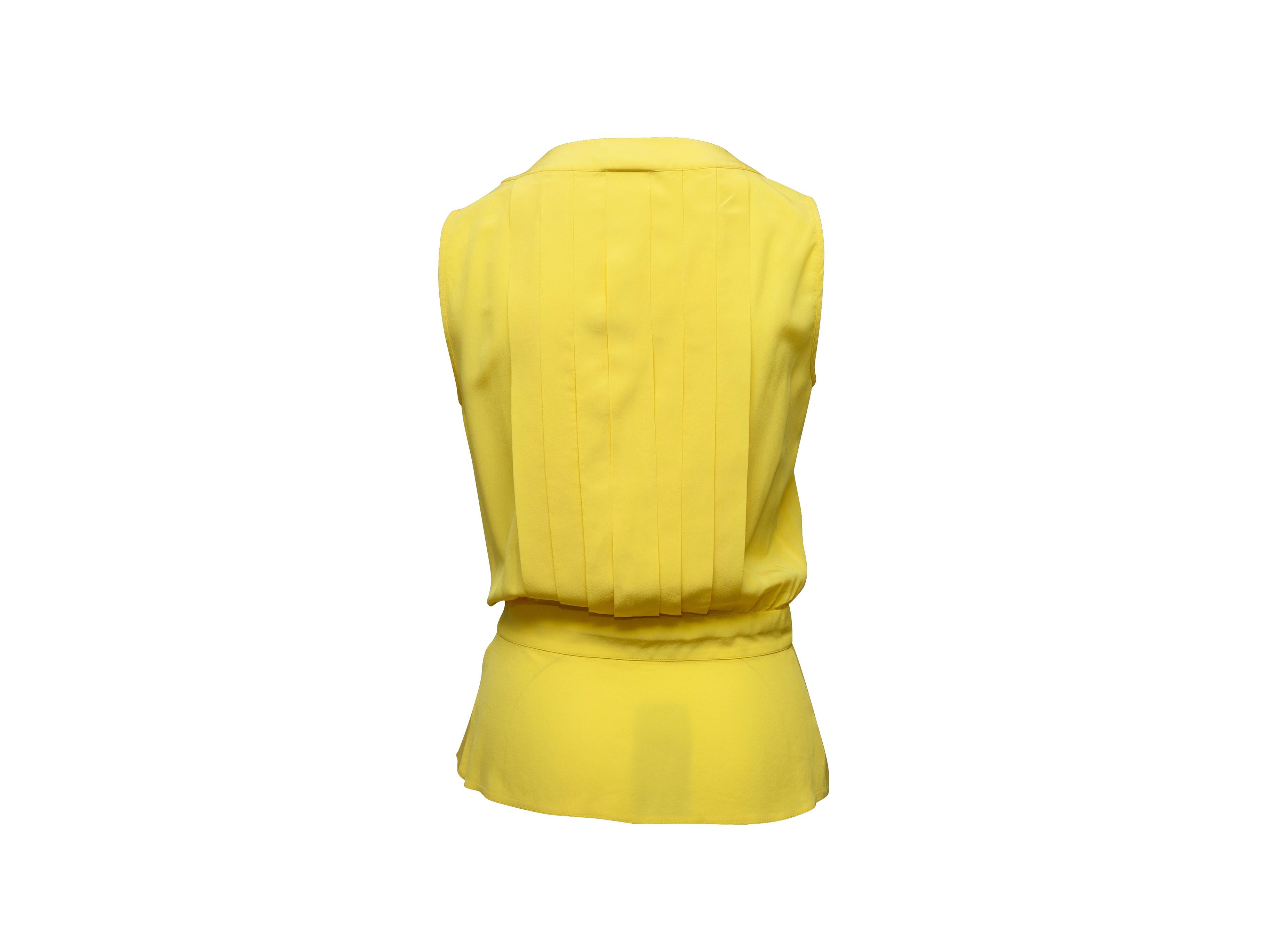 Chanel Boutique Yellow Sleeveless Top 1