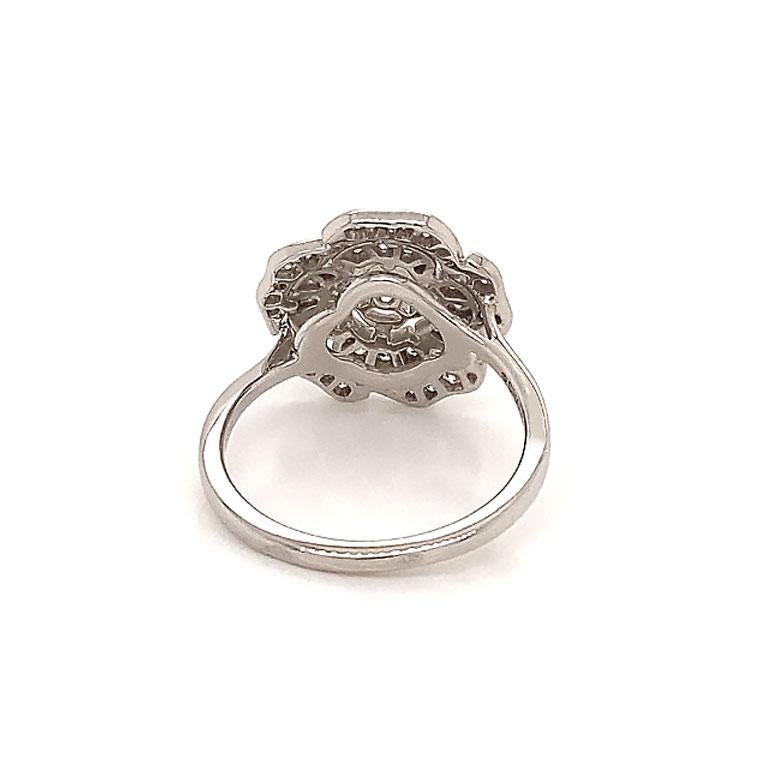 Modern Chanel Bouton de Camélia Diamond Flower ring 18K White Gold