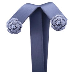 CHANEL BOUTON DE CAMELIA EARRINGS 18K White Gold, with Diamonds